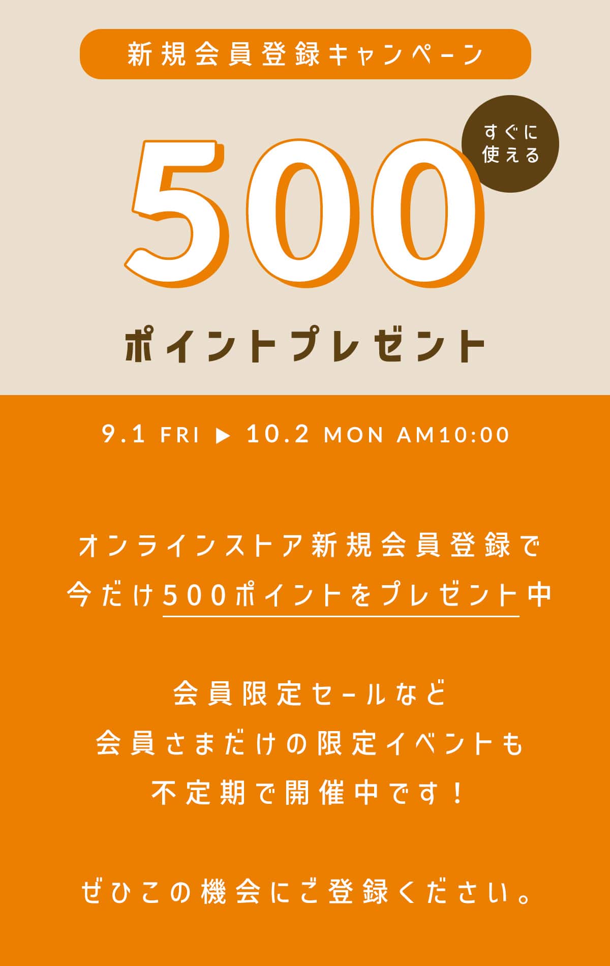 新規会員登録500ポイント RNA ONLINE STORE アールエヌエー公式通販