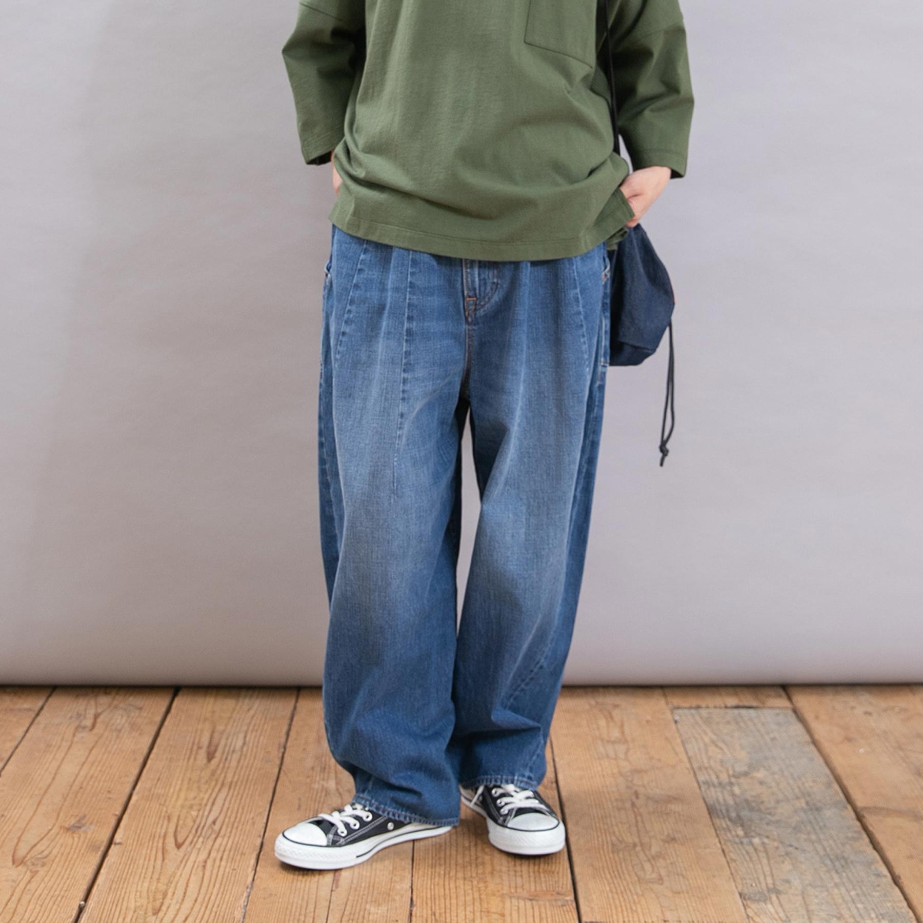 R4061 リネンレーヨンコックパンツ