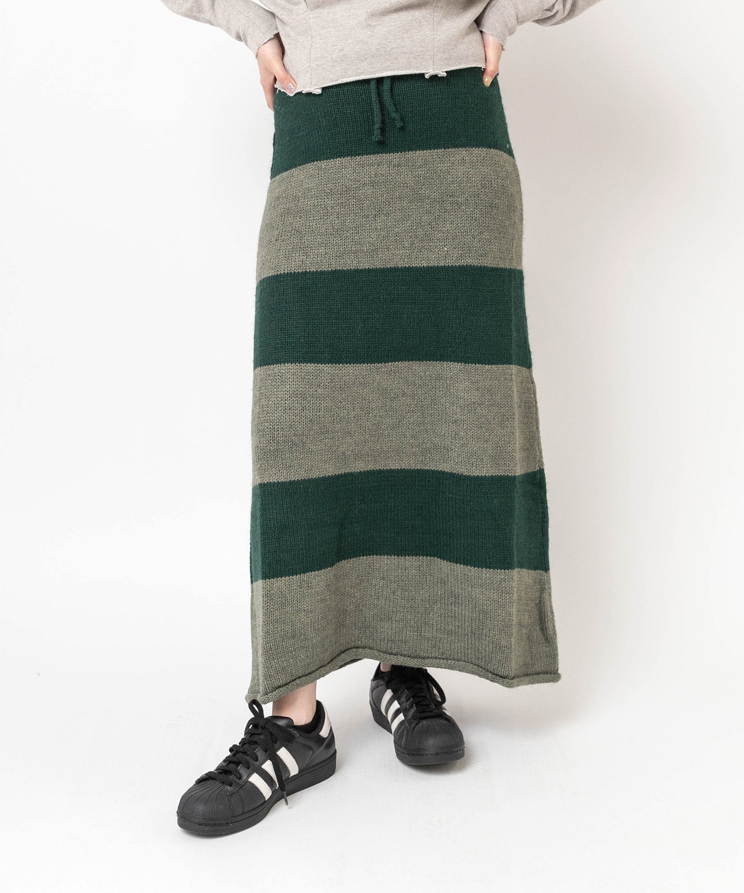 杢グレー/グリーン