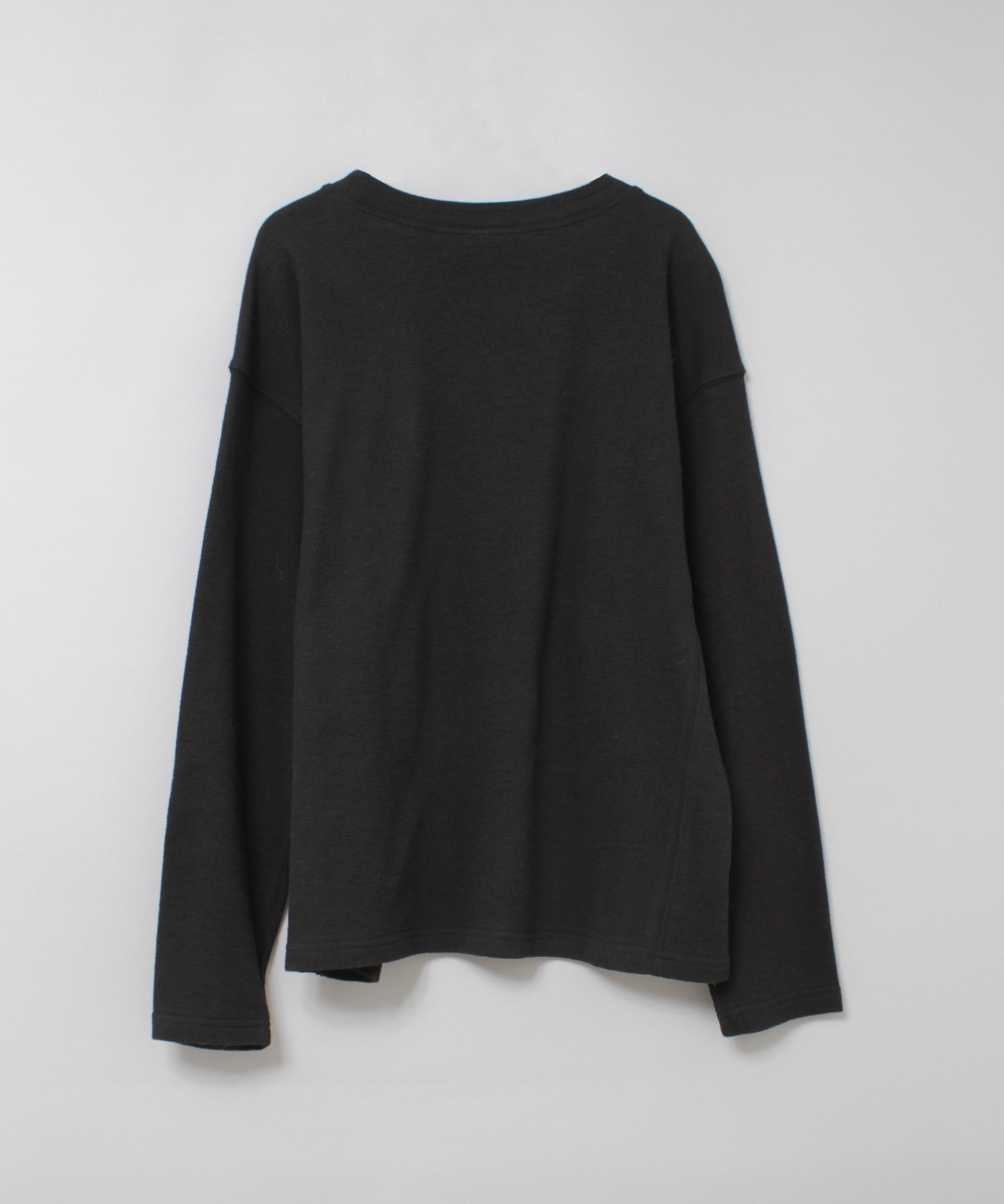 M2535 ブロックインレイロングスリーブプルオーバー(F ブラック