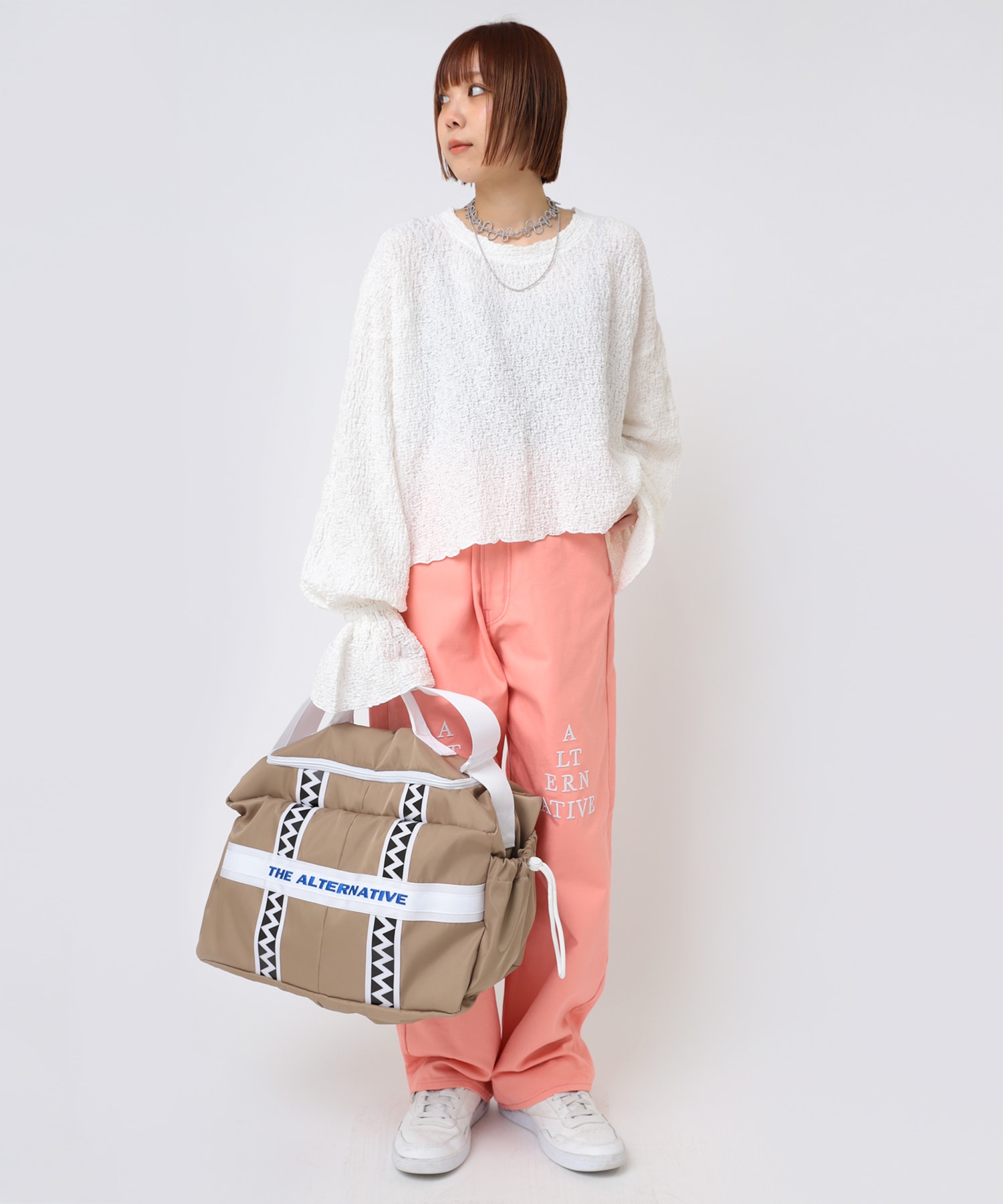 M2014 シャーリングショートタケプルオーバー(M ホワイト