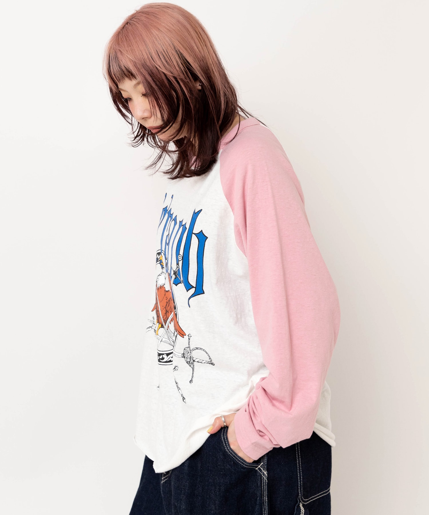 ホワイト/ピンク