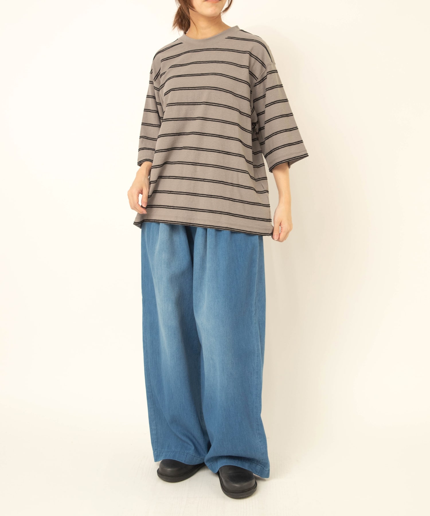 R4442 5.3ozデニムギャザーパンツ(F 中加工淡色): パンツ - RNA ONLINE