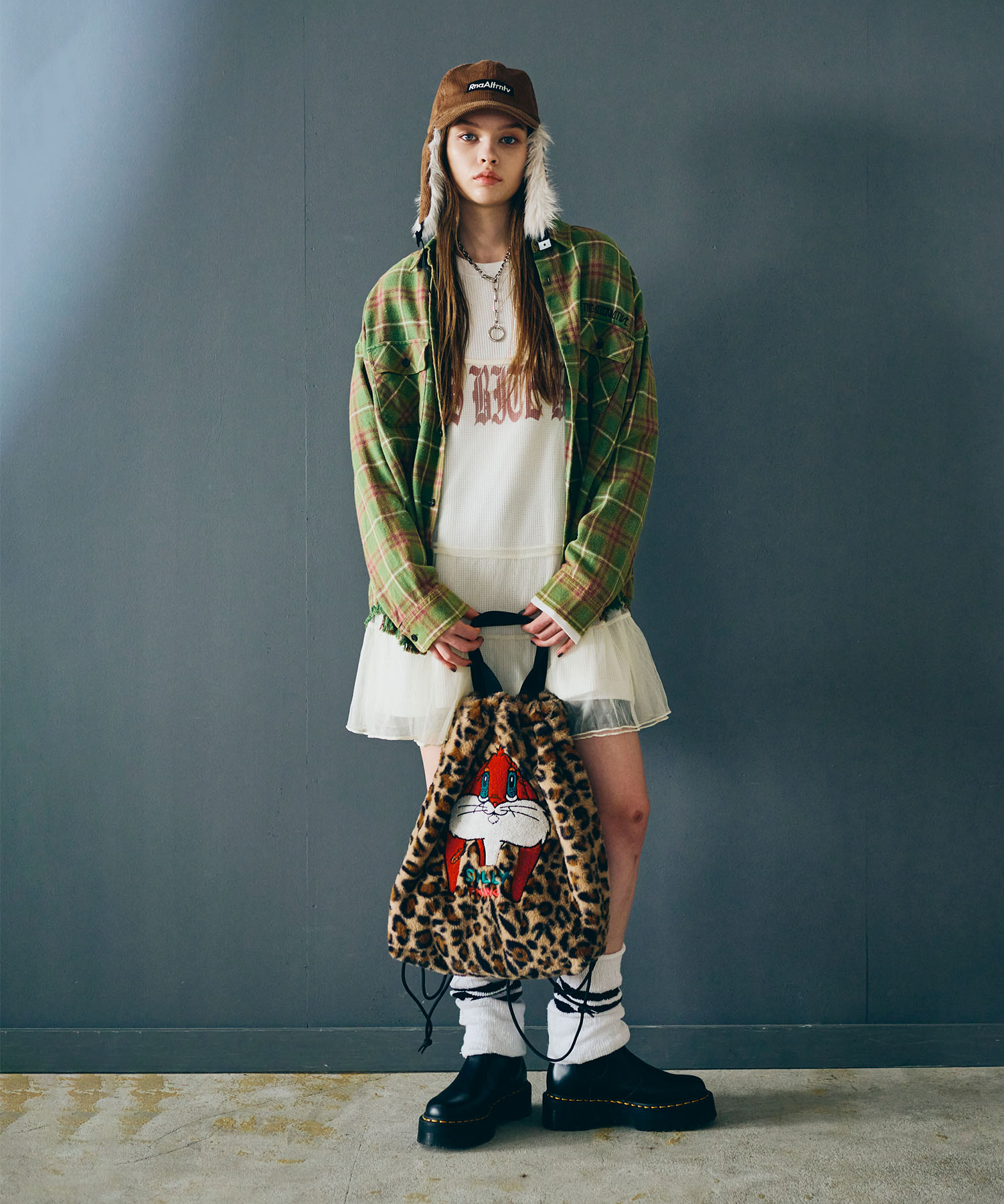 E5186 ラビット刺繍ヘアリーBAG(F モスグリーン): バッグ - RNA ONLINE