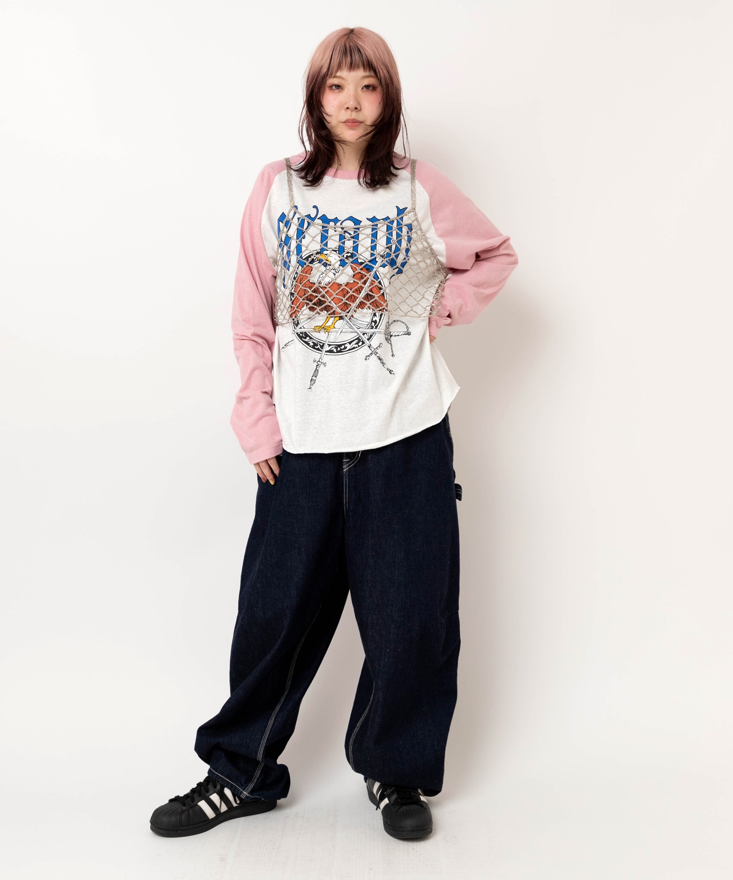 ホワイト/ピンク