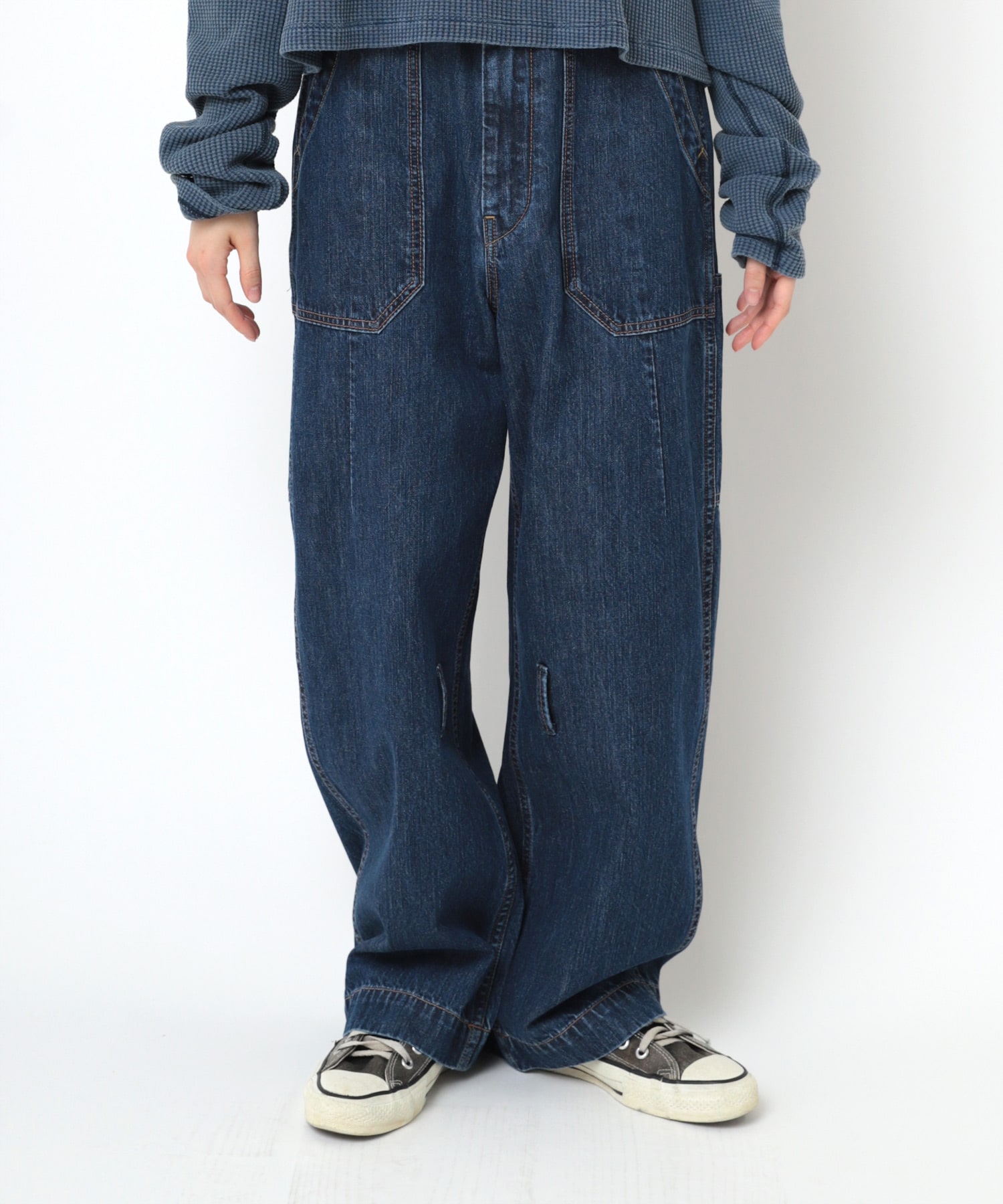 R4243 アナーキストなベイカーパンツ(M インクブルー): パンツ - RNA