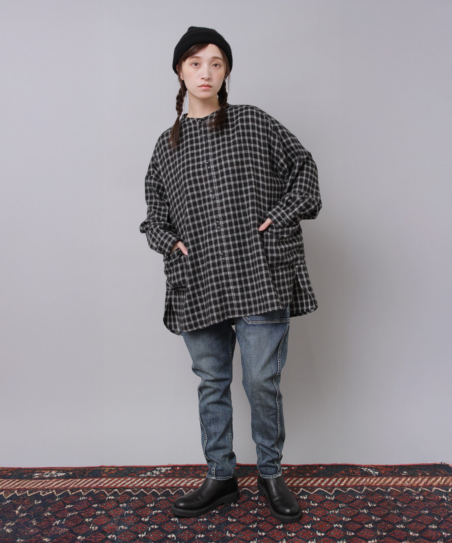 R4388 ロークロッチツールポケットパンツ(F デニムONE WASH