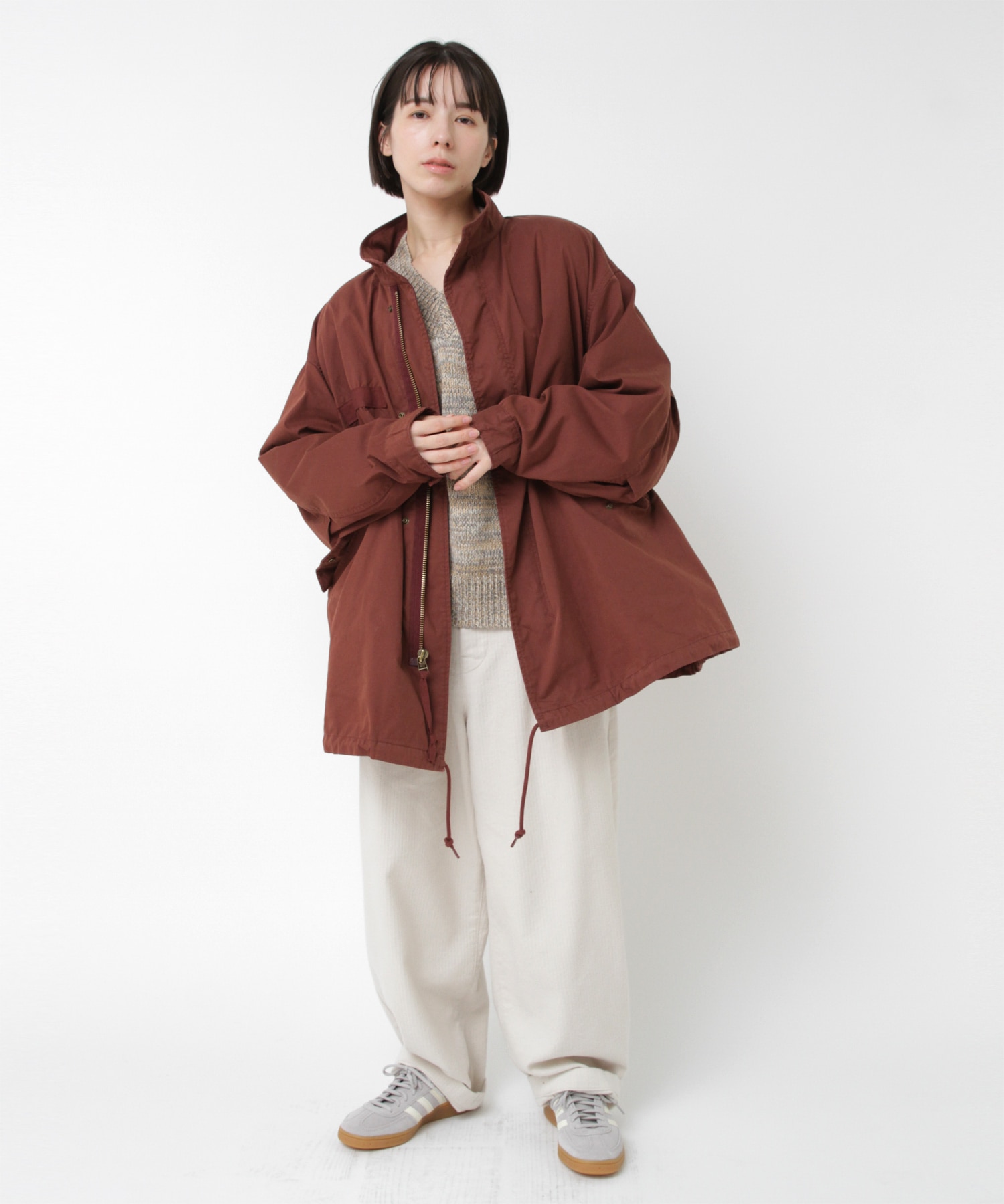 C0787 M-65ファーライナーミドル丈モッズコート(F ミュート