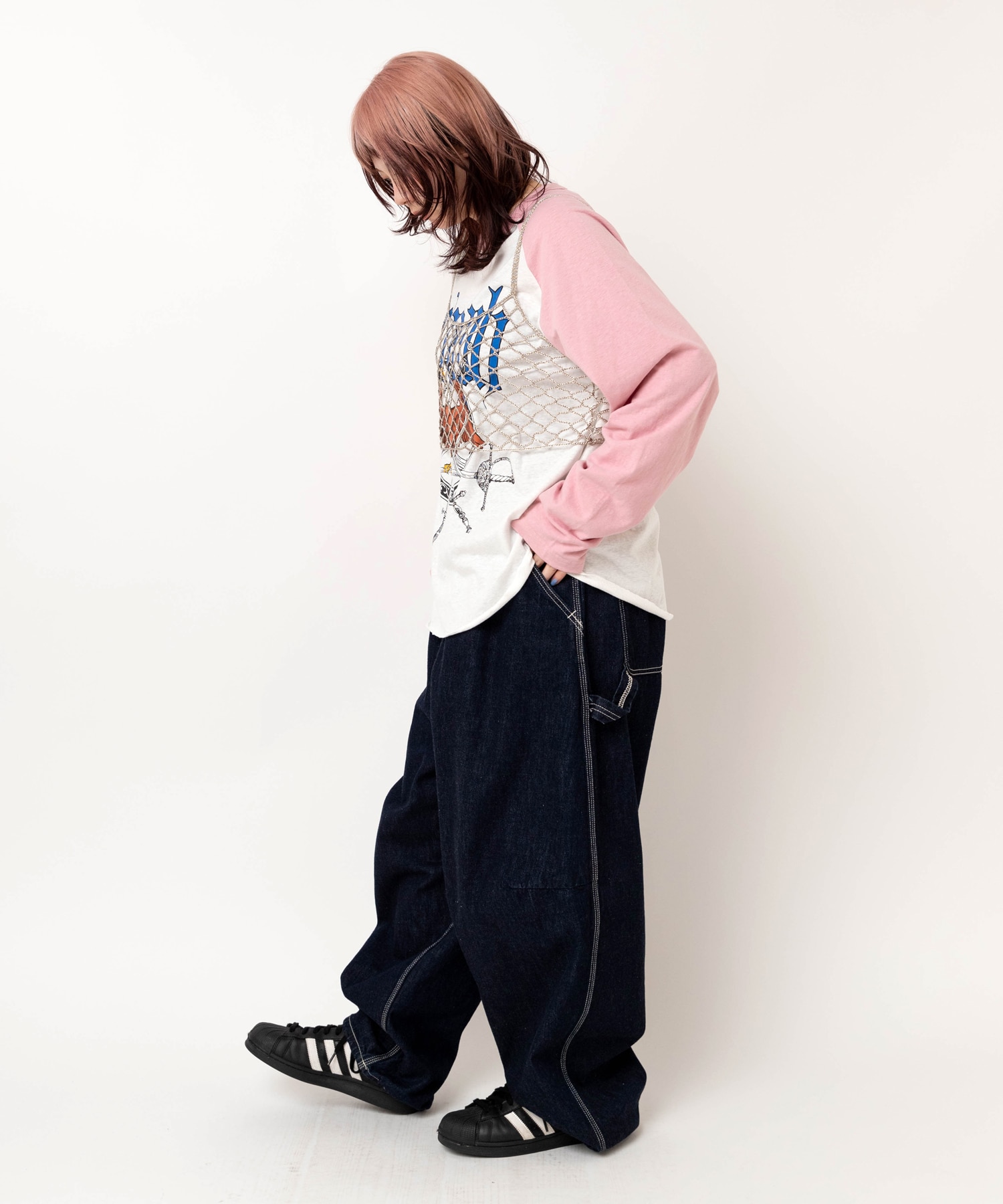 ホワイト/ピンク