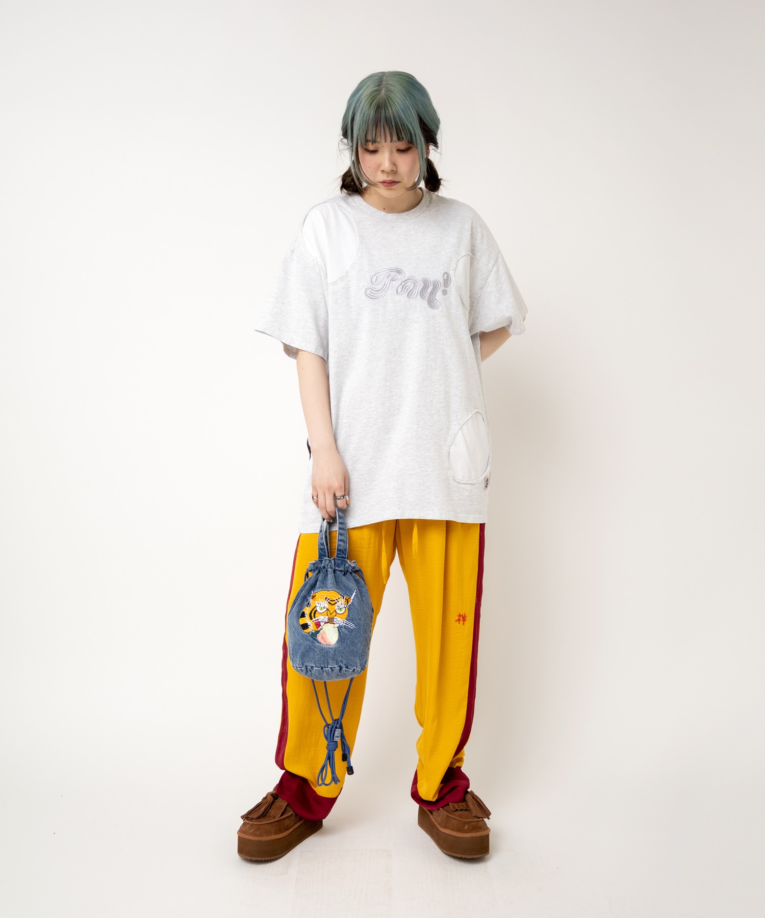 イエロー/バーガンディ