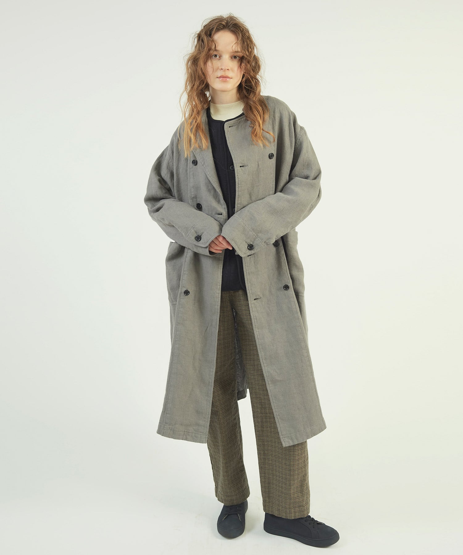 Laboratory ウールリネンヘリンボーン チャイナコート Laboratory ウールリネンヘリンボーン チャイナコート Amazon