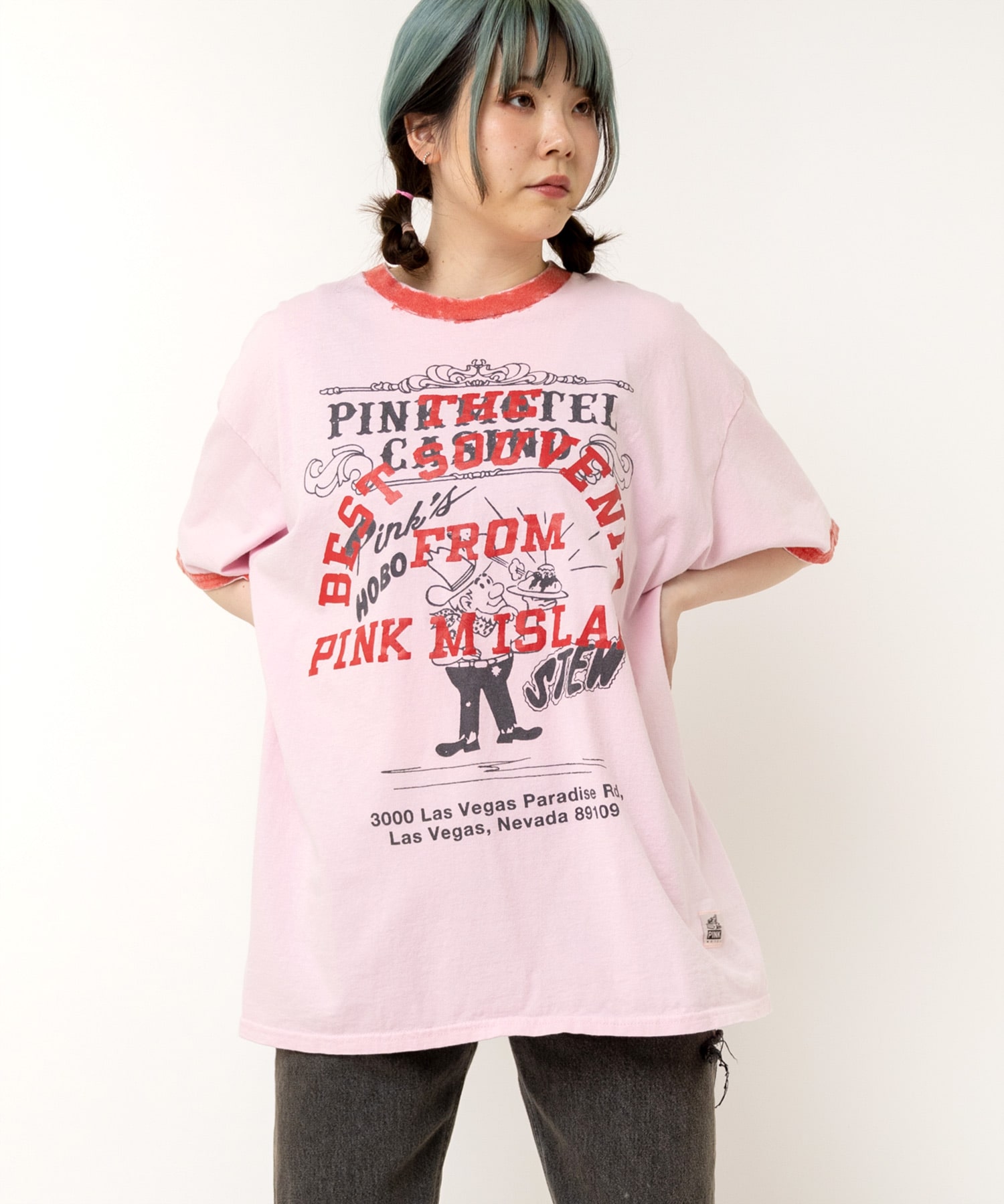 PINK MOTEL】M2484 PMペイメントクレリックT(M ホワイト