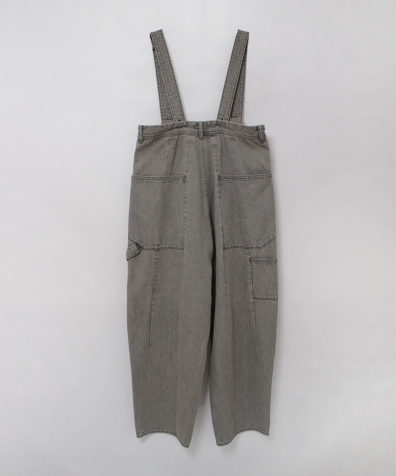 O0747 カルゼデニムのサスペンダーパンツ(F デニムONE WASH