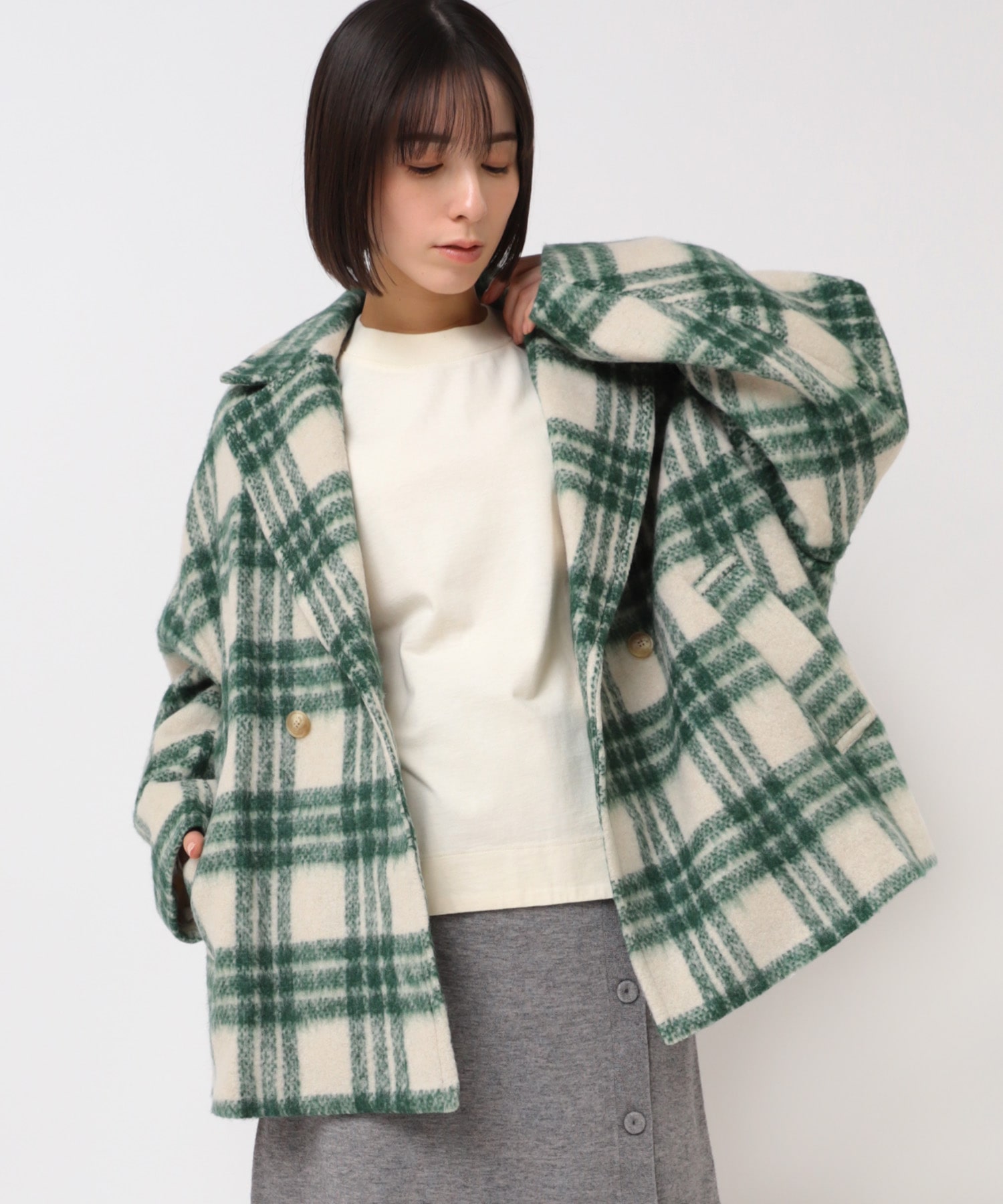 チェックグリーン