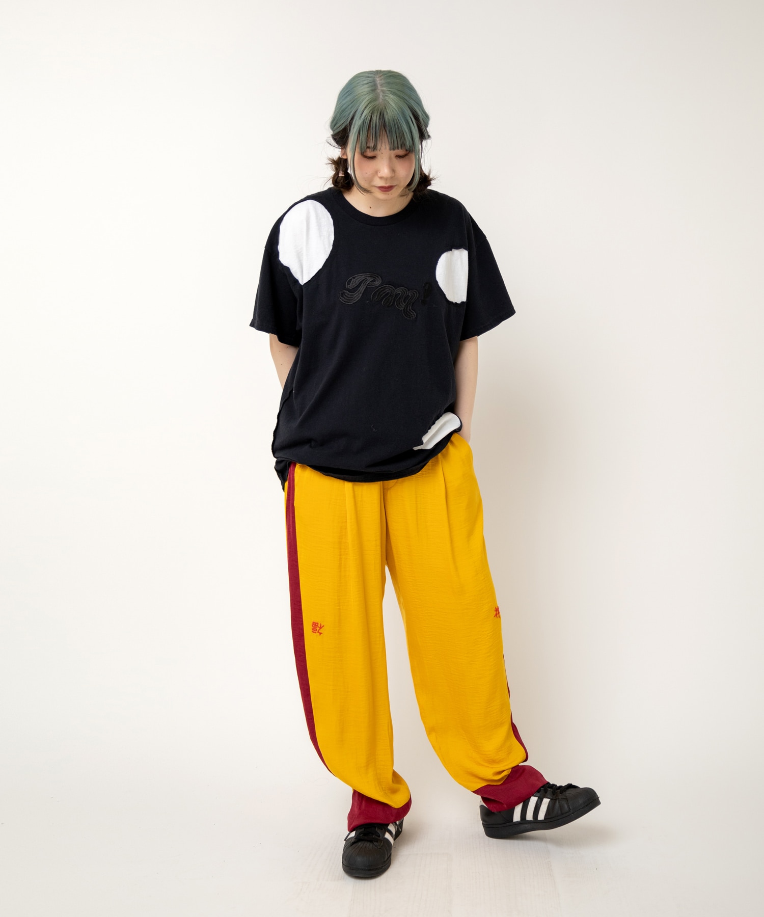 イエロー/バーガンディ