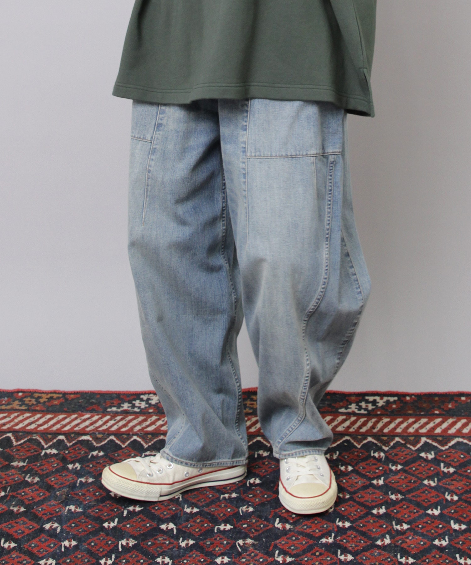 R4242 10ozデニムのバルーンバナナパンツ(M デニムワン