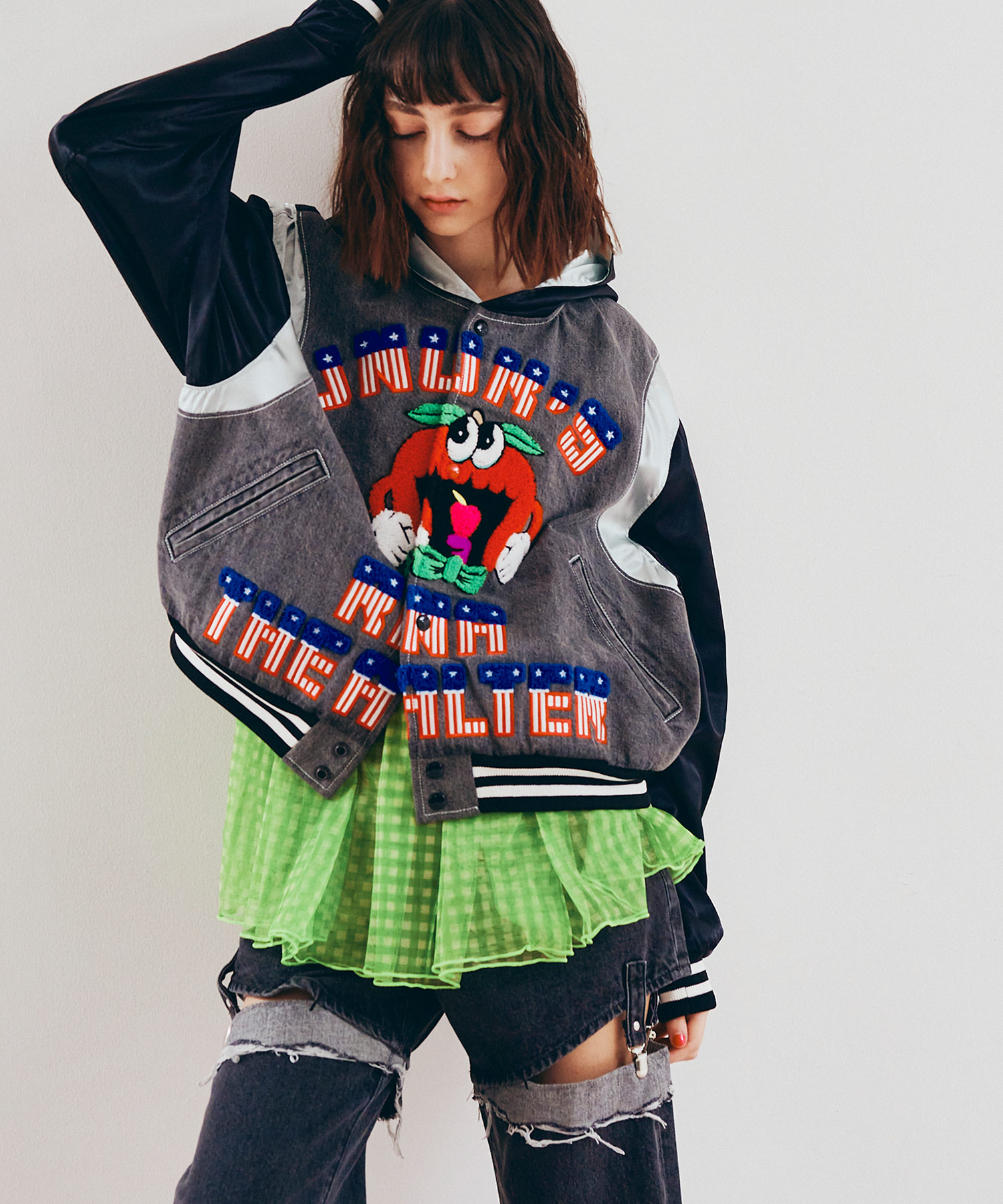 【3月中旬納期】B2806 チュールメッシュキャミ