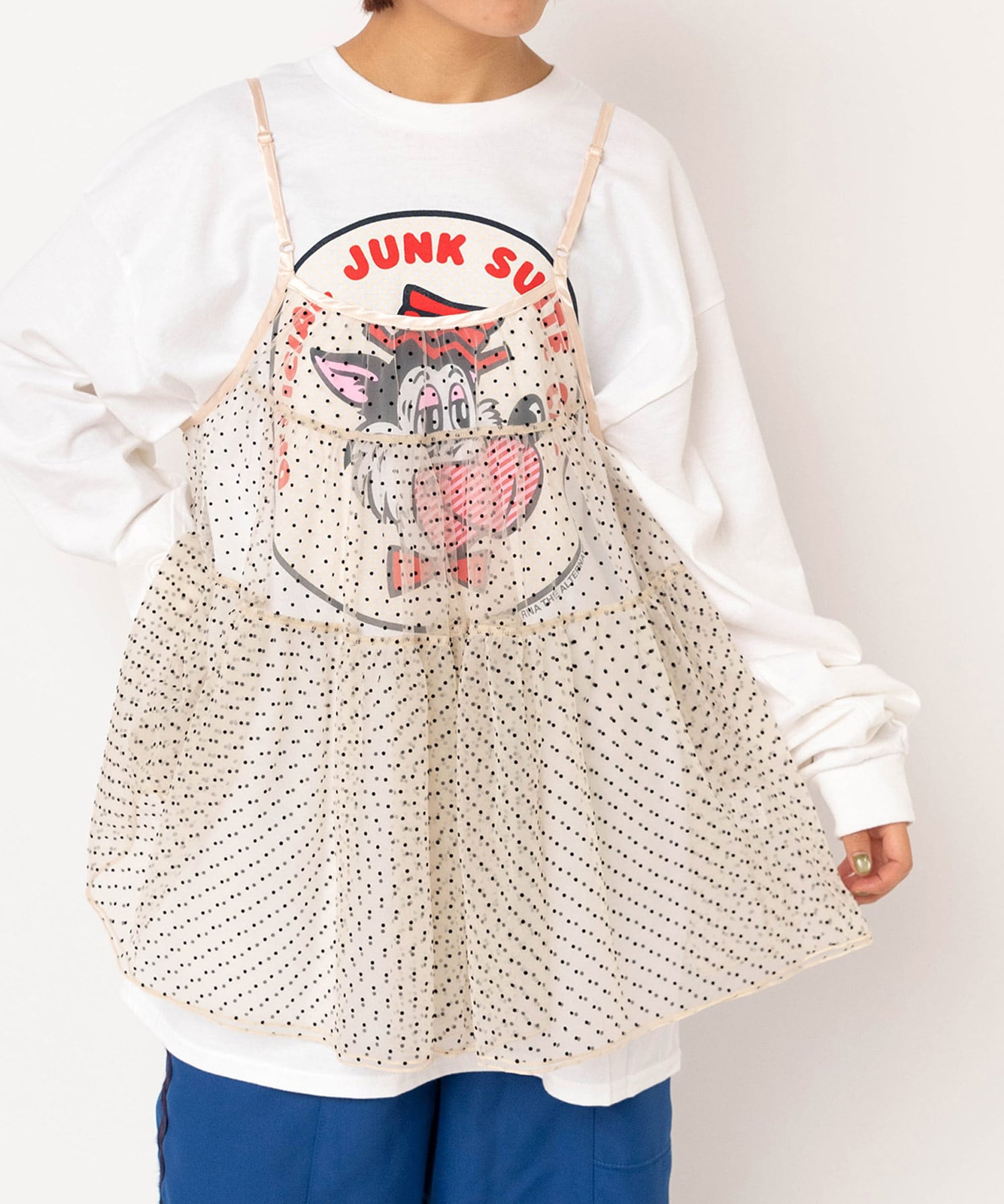 【3月中旬納期】B2806 チュールメッシュキャミ