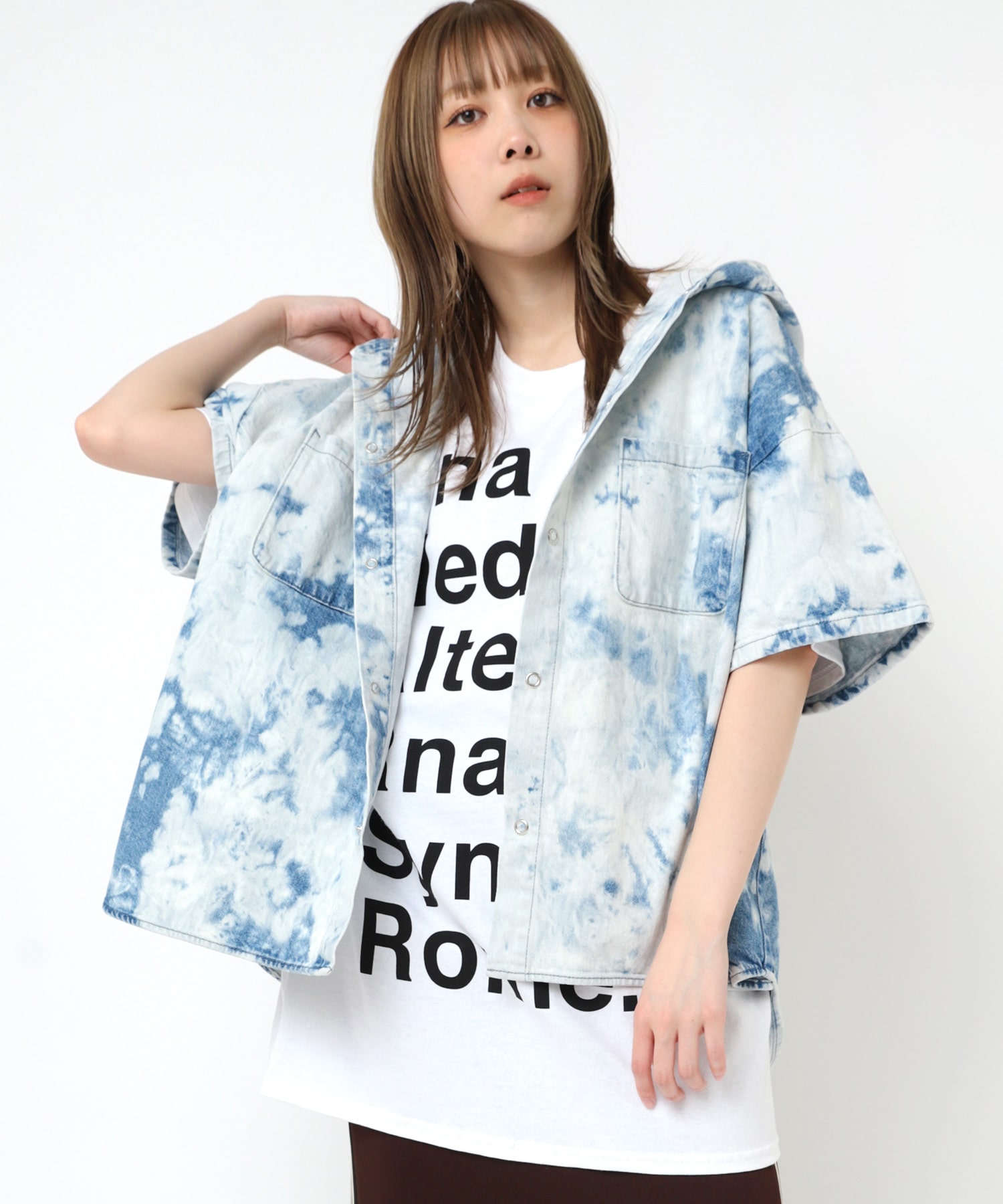 B2838 スペシャルブリーチフードシャツ