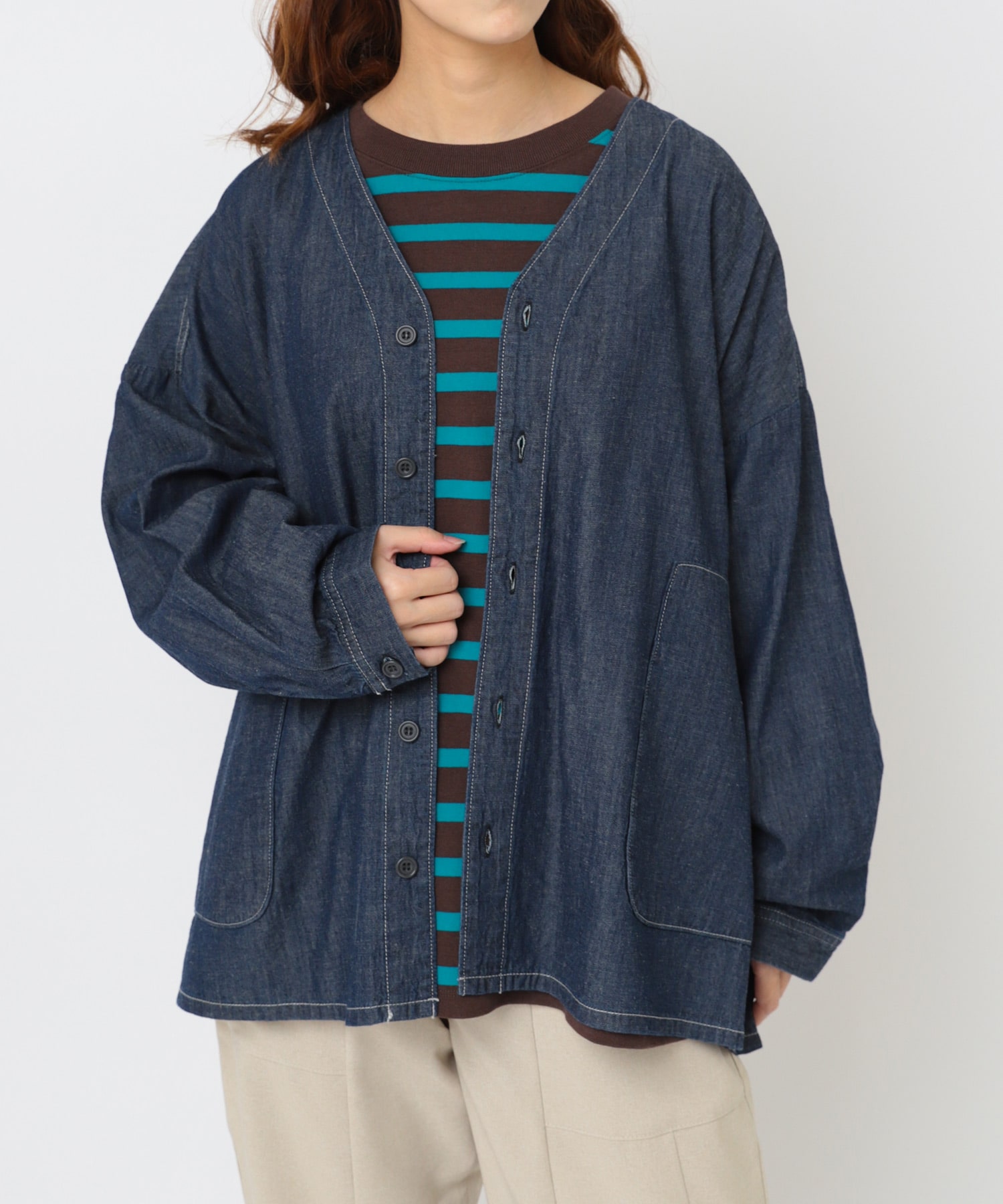 B2857 フレンチワークシャツジャケット