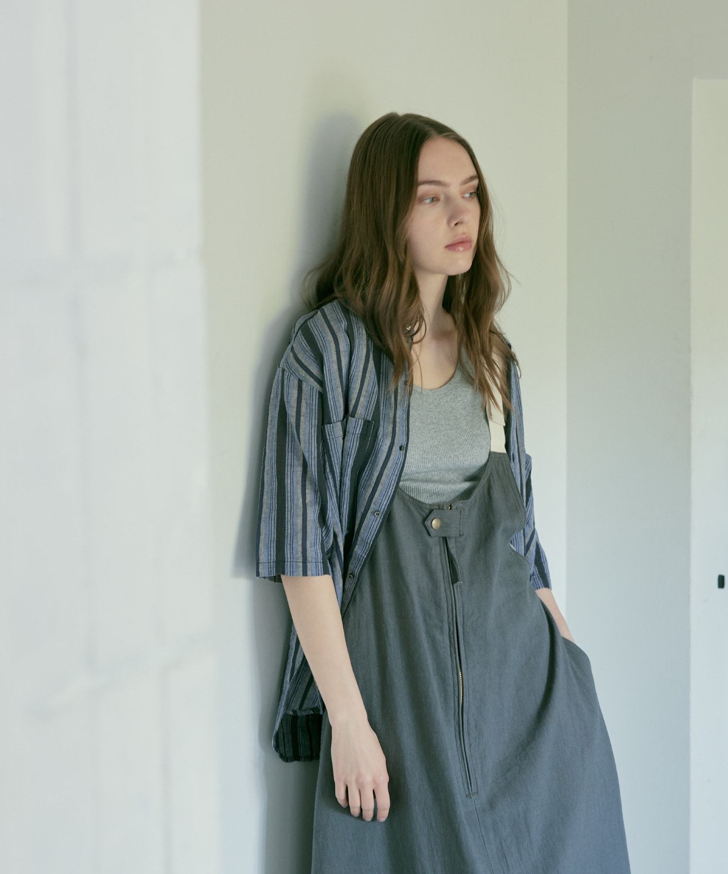 B2912 マルチストライプシャツ