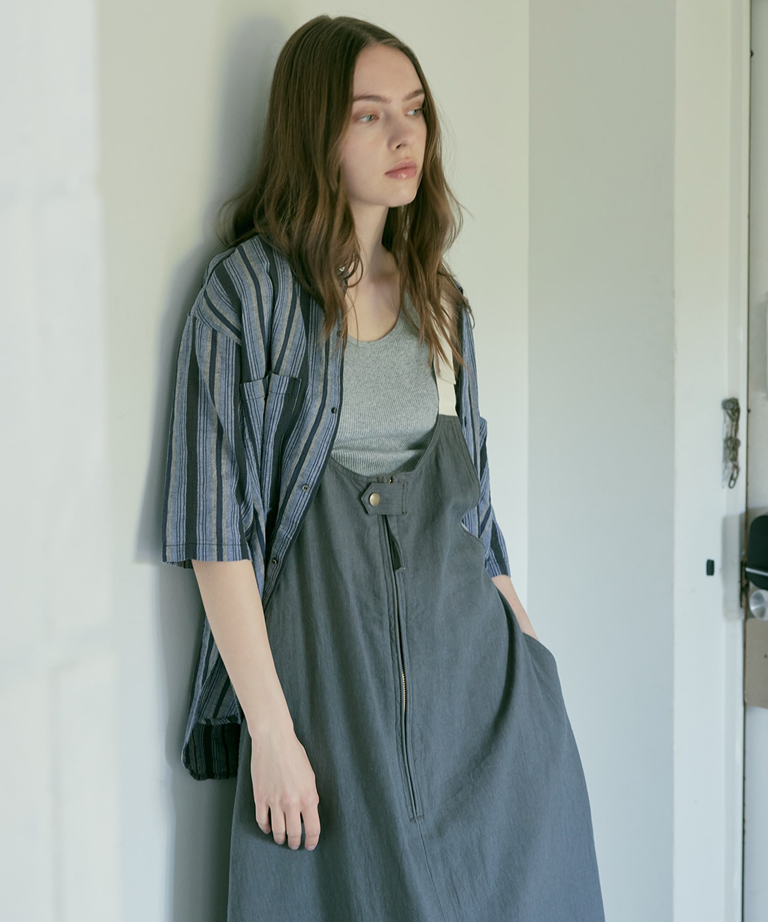 B2912 マルチストライプシャツ