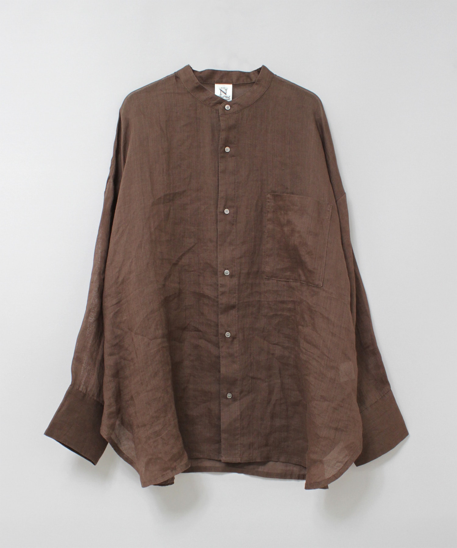 B2916 ラミースタンドカラーシャツ