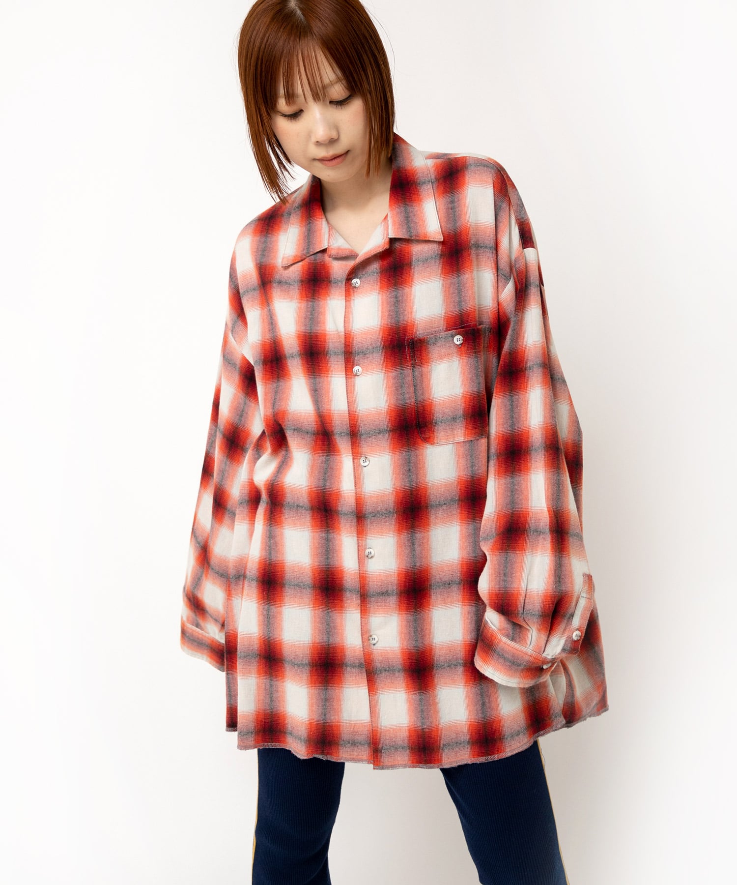 B2918 ヴィンテージオンブレーシャツ