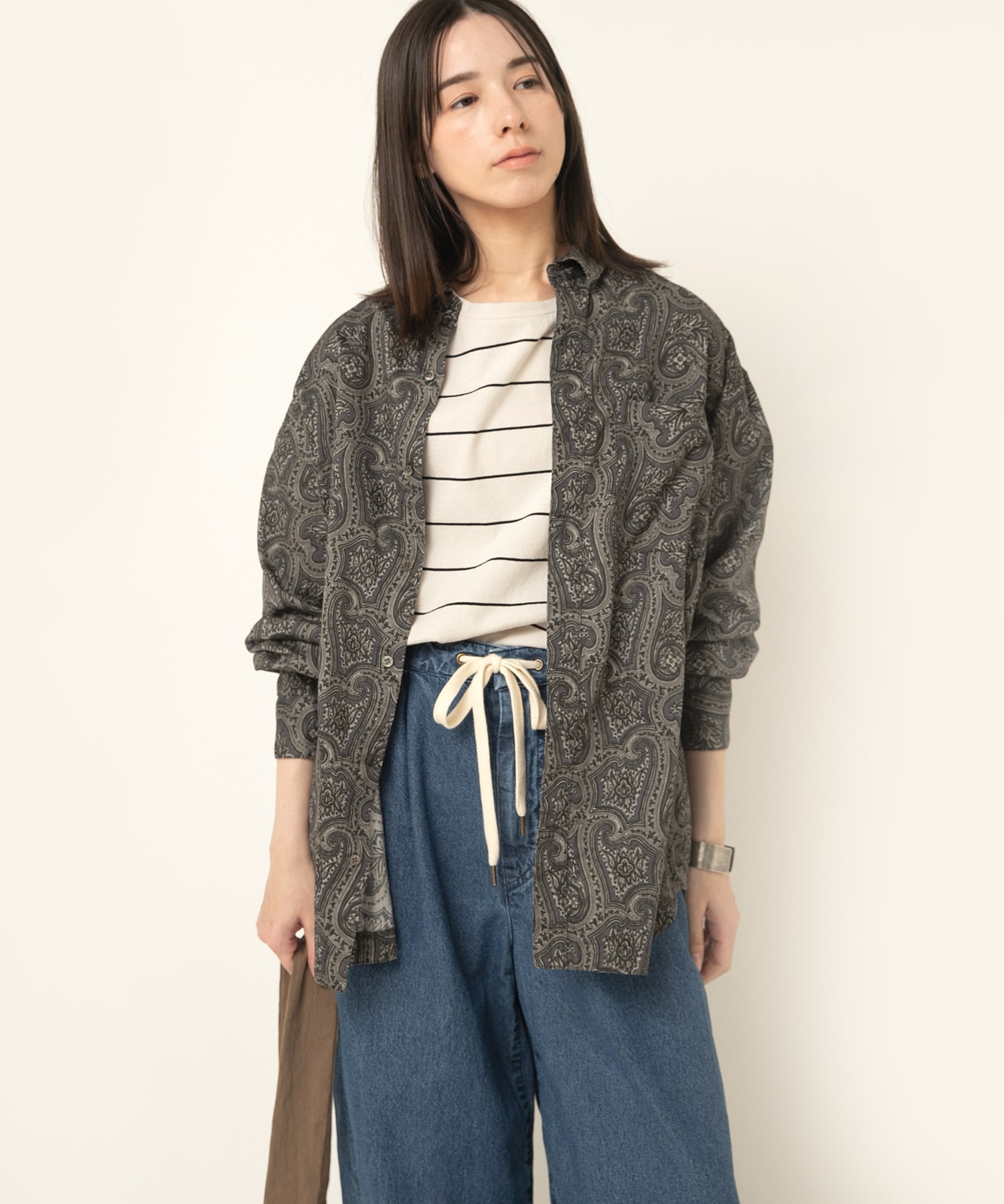 B2919 ヴィンテージペイズリーシャツ