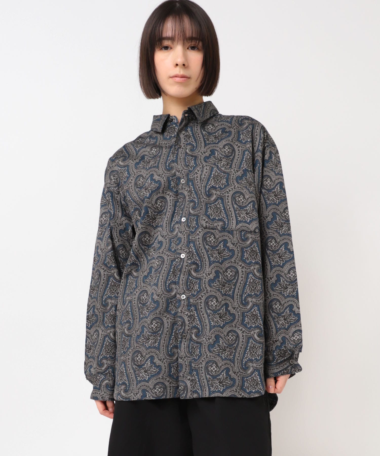 B2919 ヴィンテージペイズリーシャツ