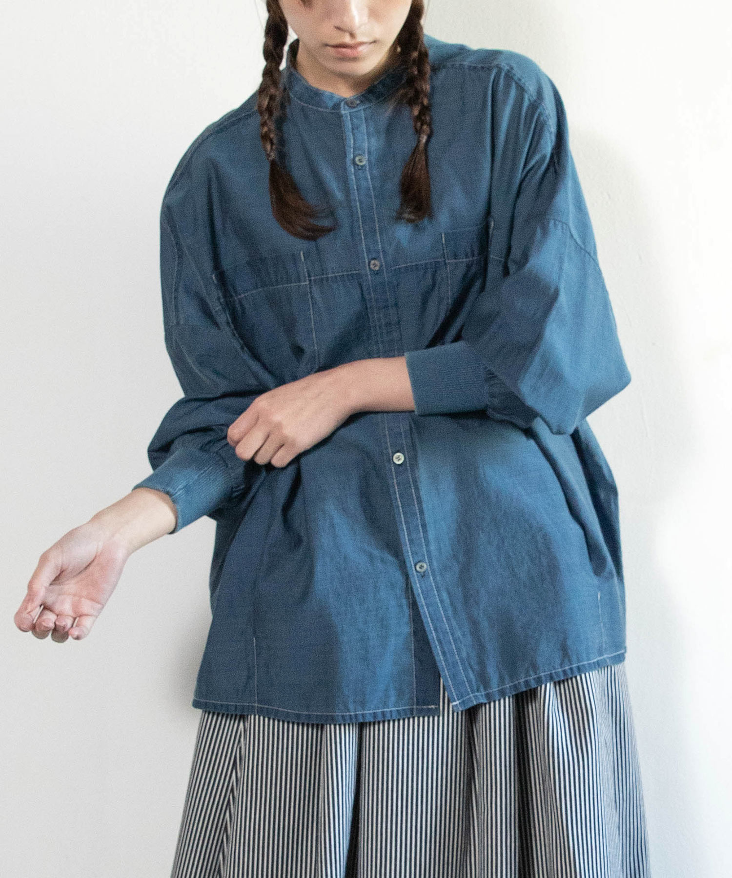 B2934 シアーデニムBIGシャツ