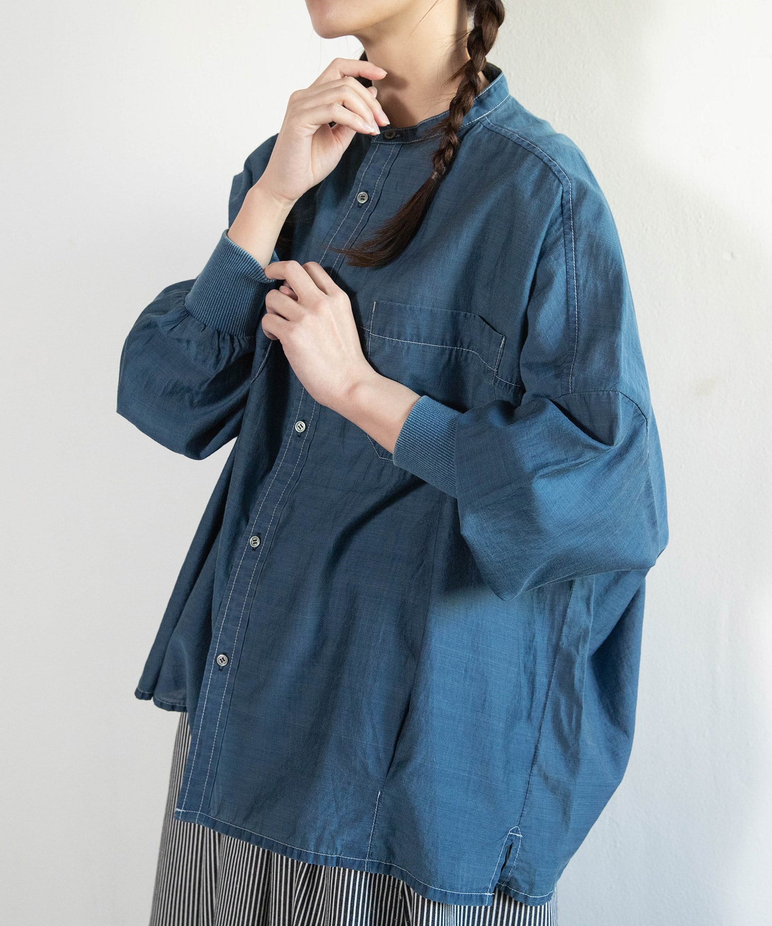 B2934 シアーデニムBIGシャツ
