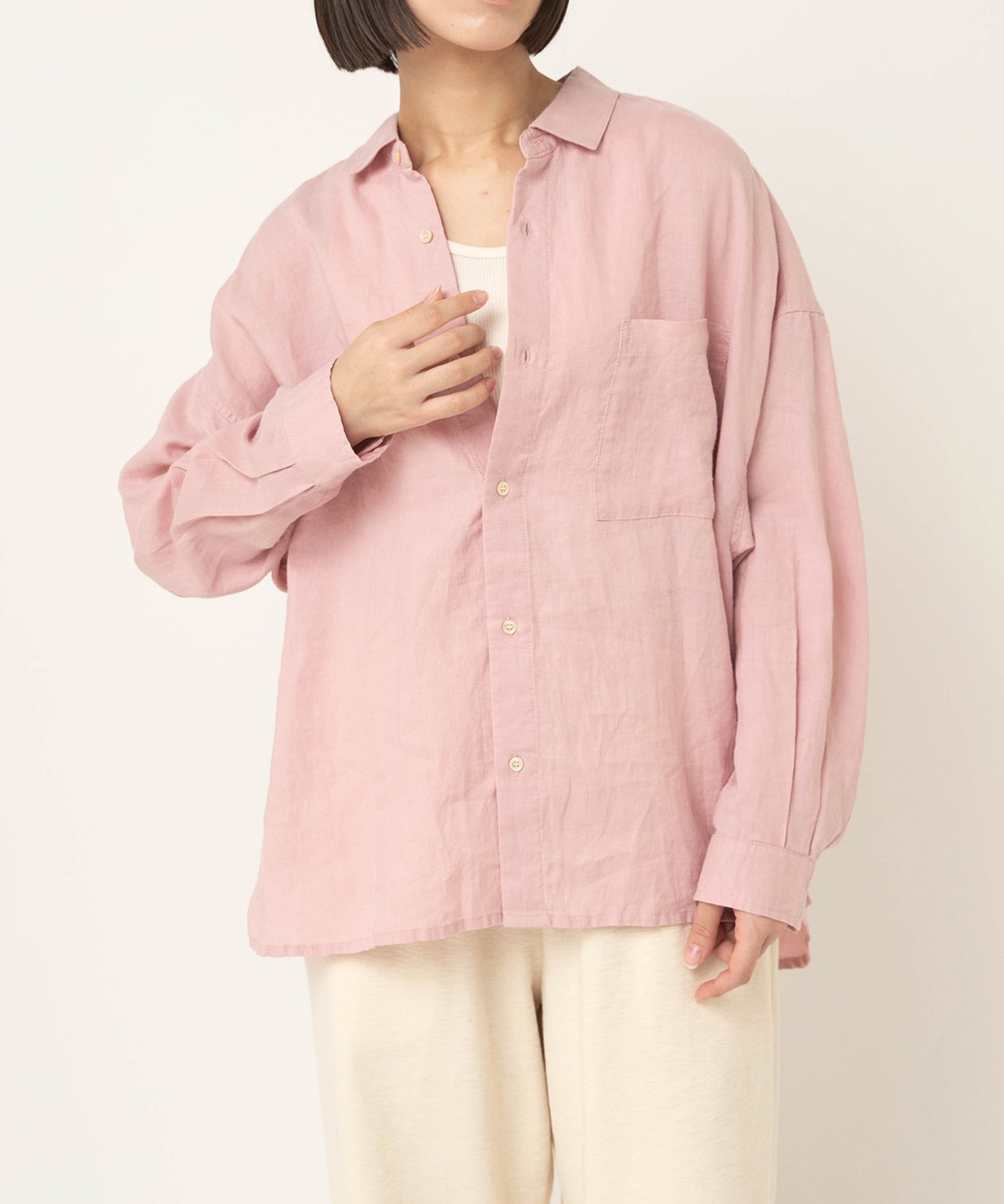 B2938 スクエアカラーラミーシャツ