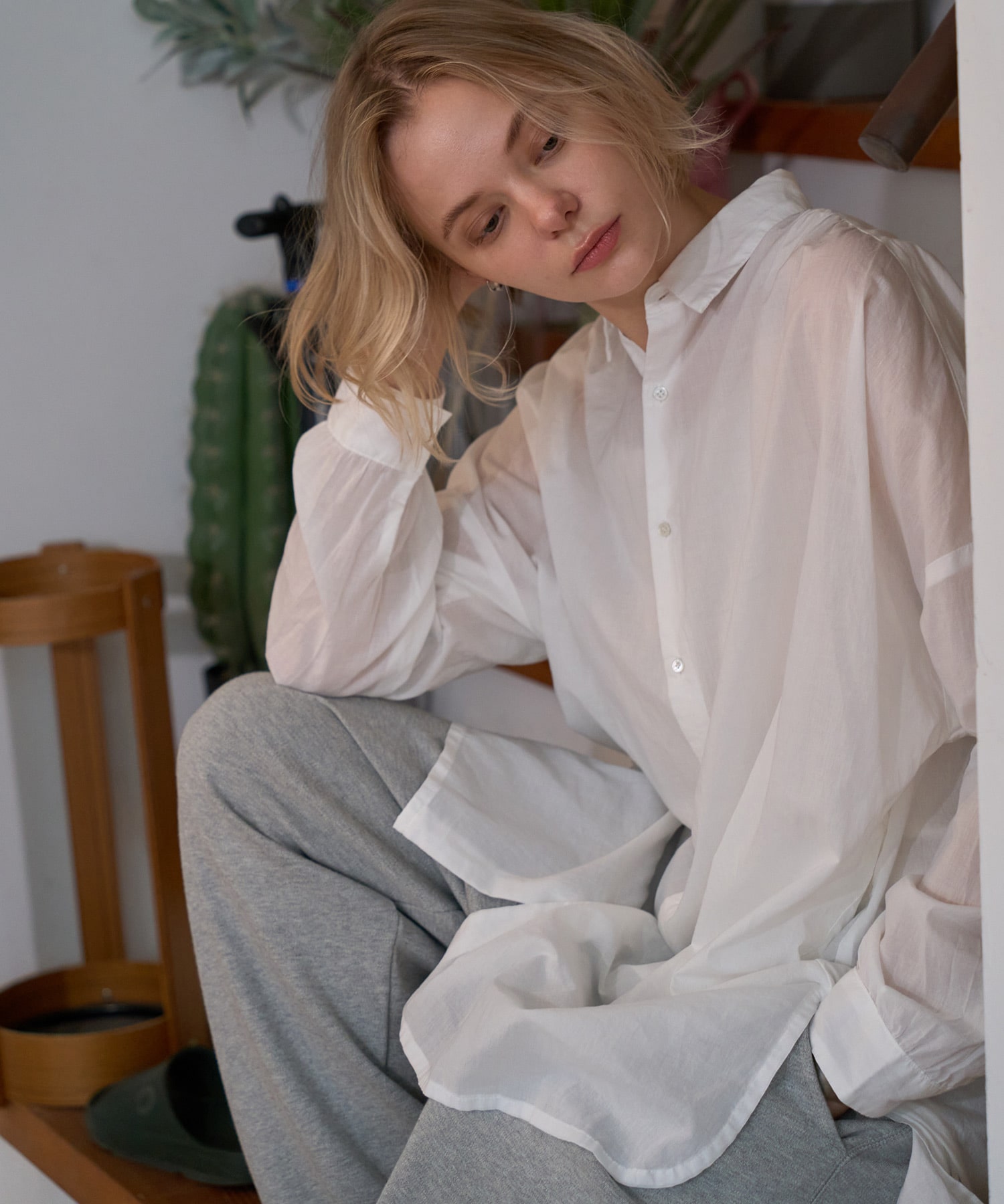 【3月中旬納期】B2939 コットンセレブロングシャツ