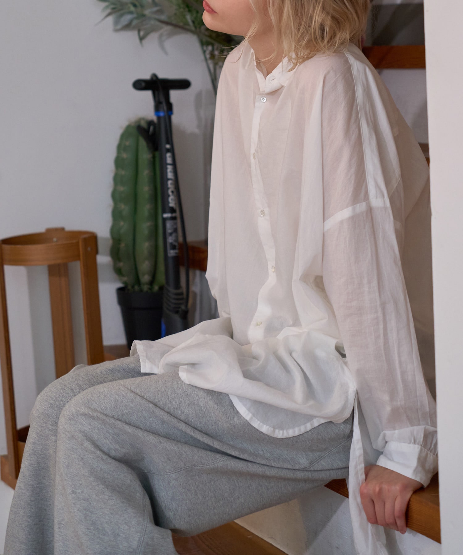 B2939 コットンセレブロングシャツ