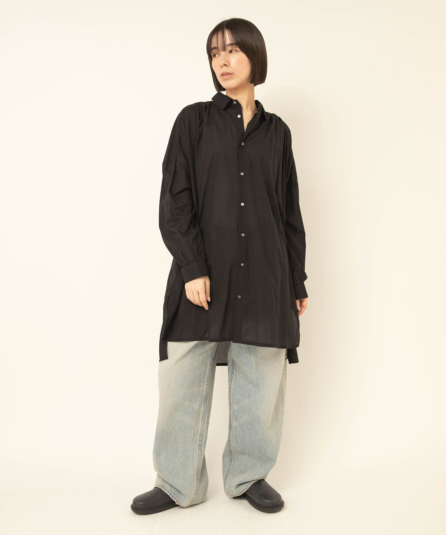 B2939 コットンセレブロングシャツ