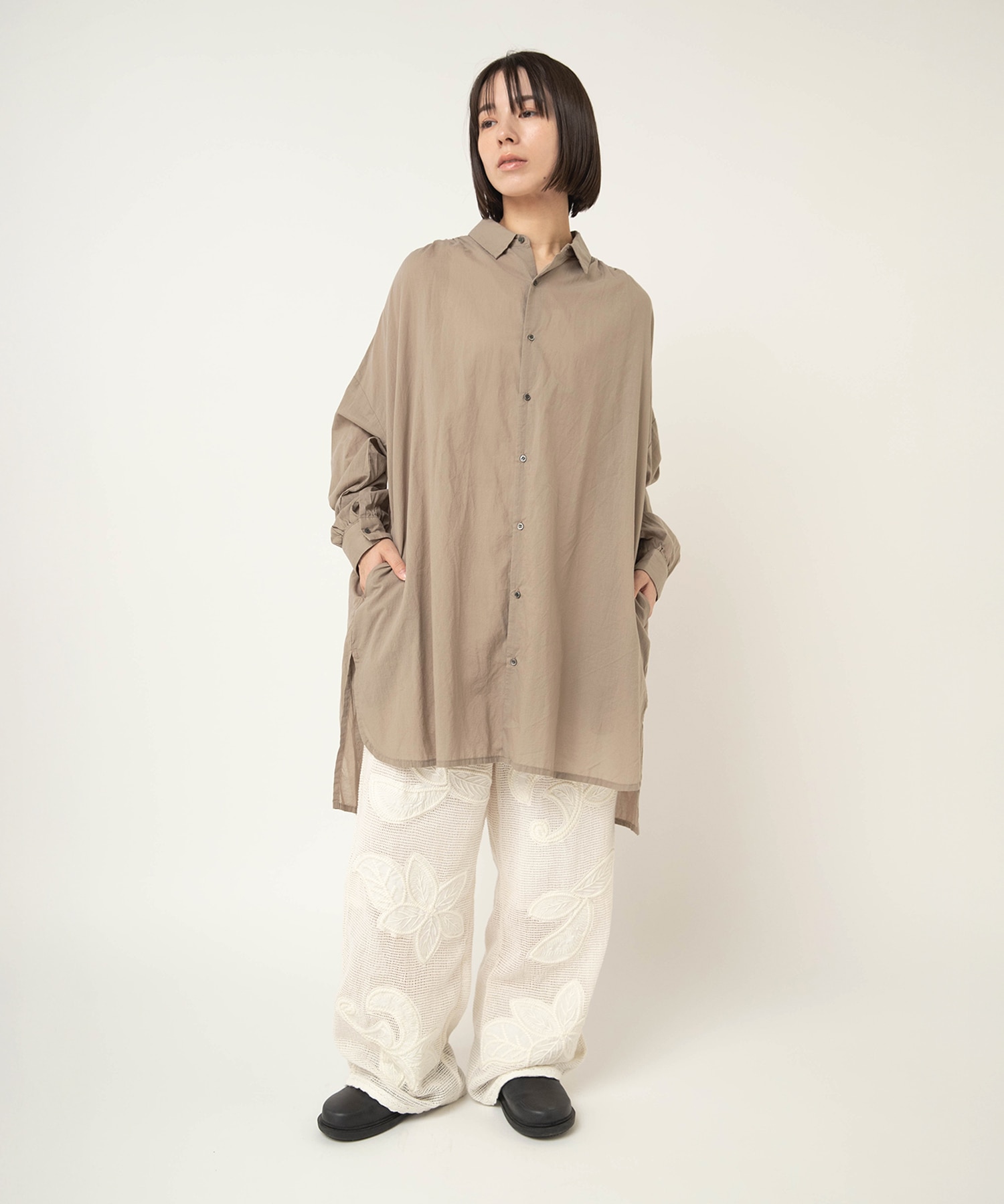 【3月中旬納期】B2939 コットンセレブロングシャツ