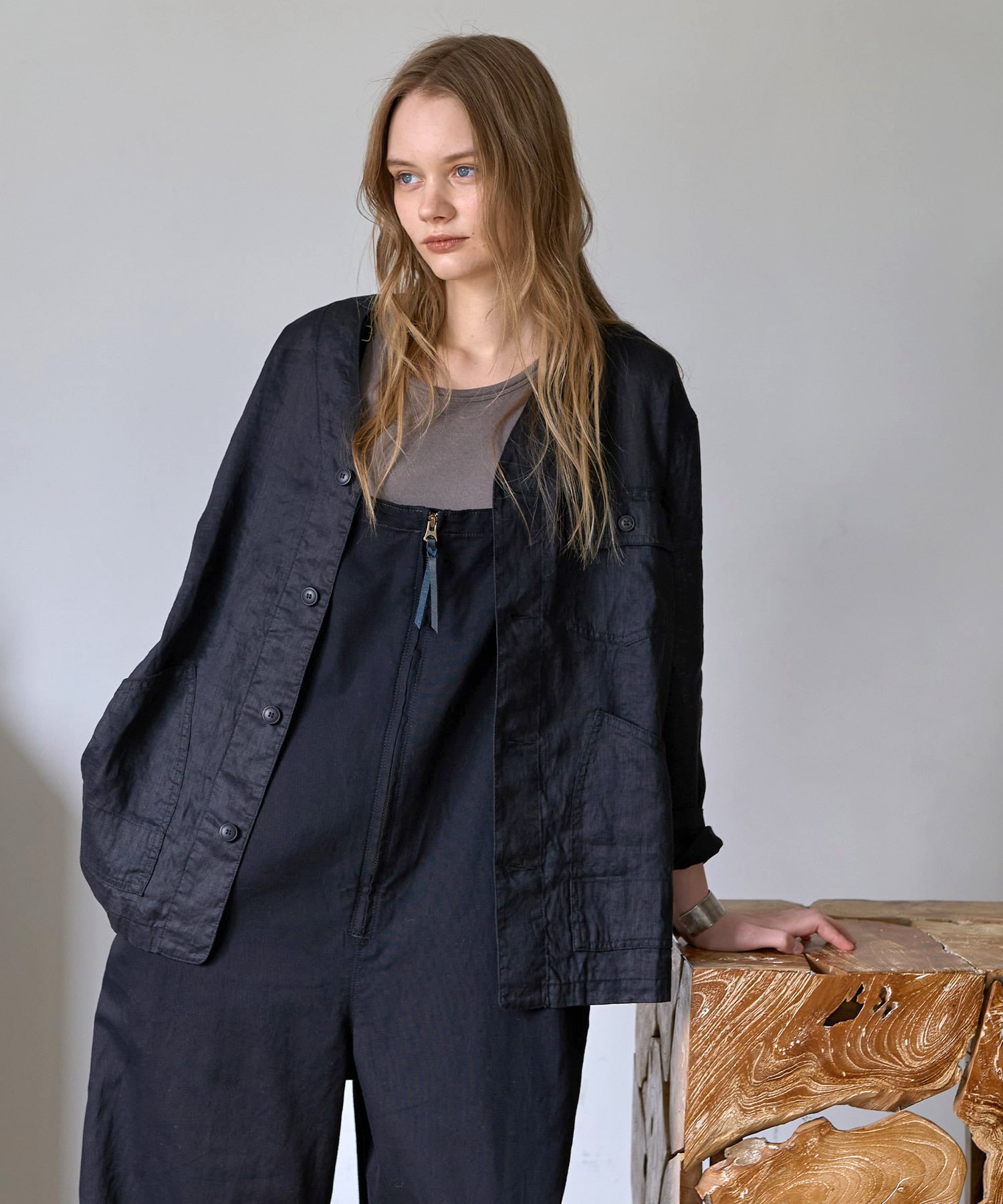 B2952 リネンワークジャケット