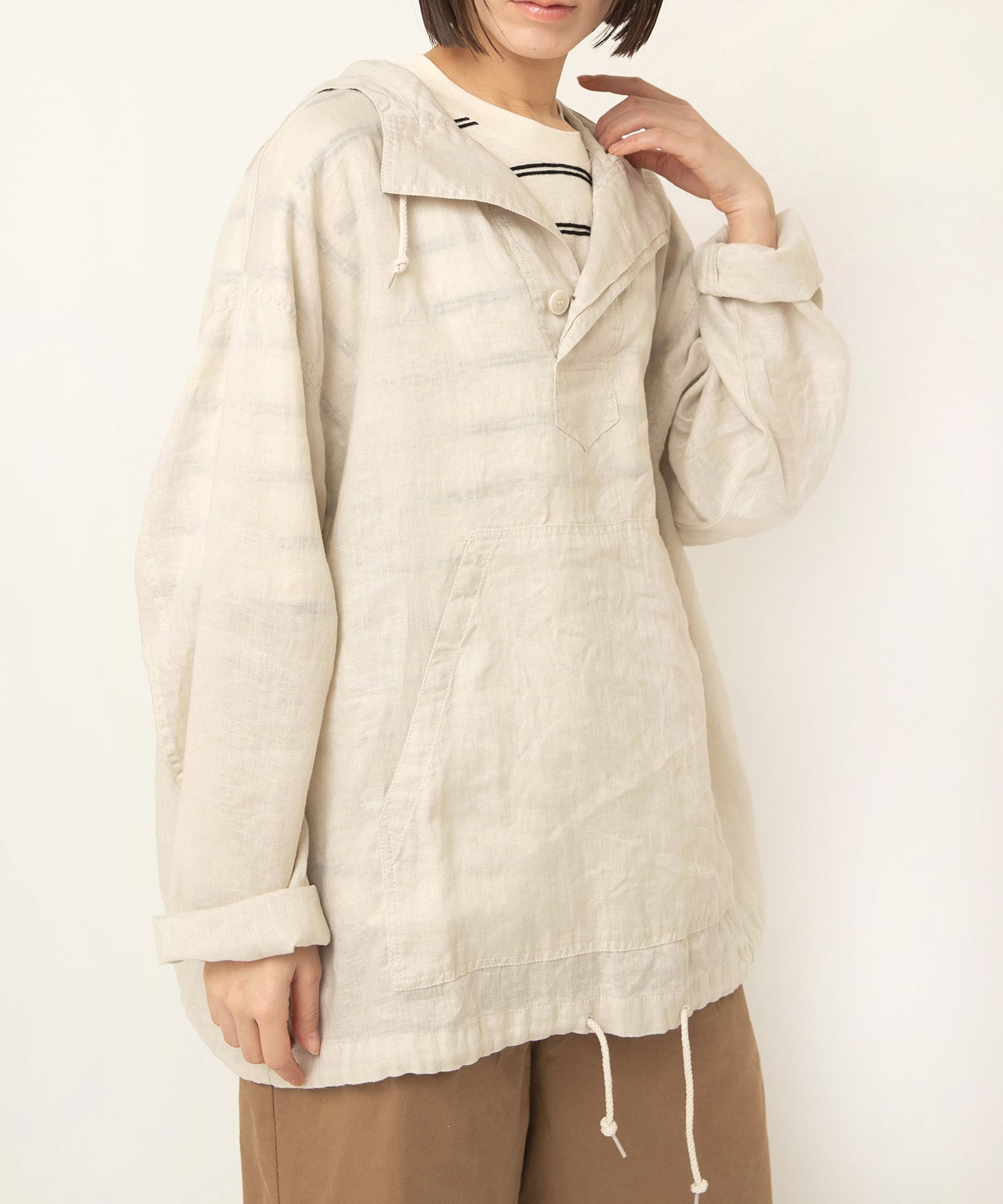 【4月中旬納期】B2953 リネンアノラック