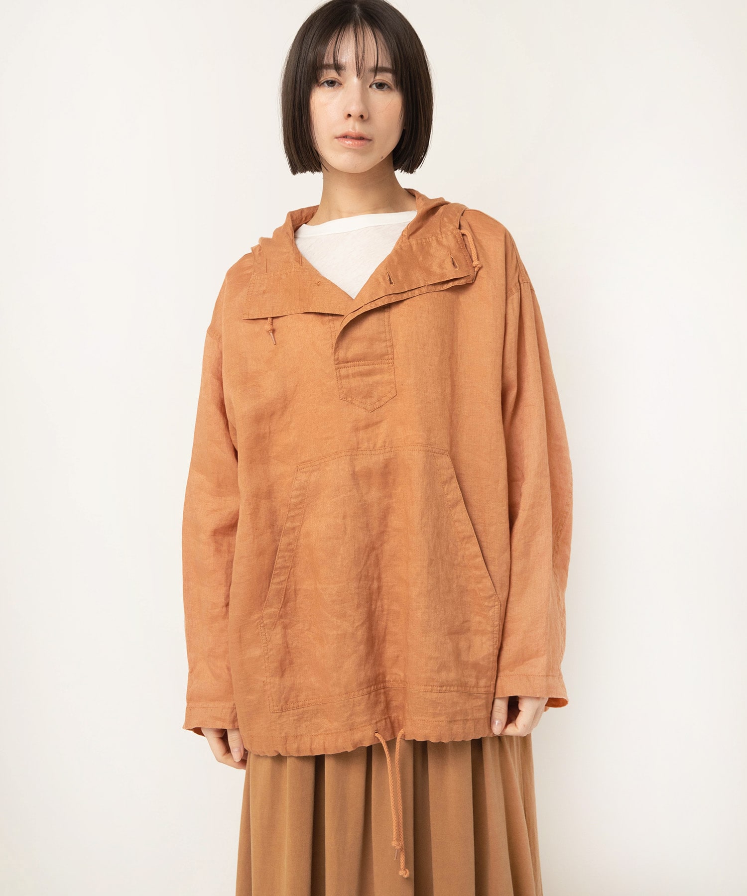 【4月中旬納期】B2953 リネンアノラック