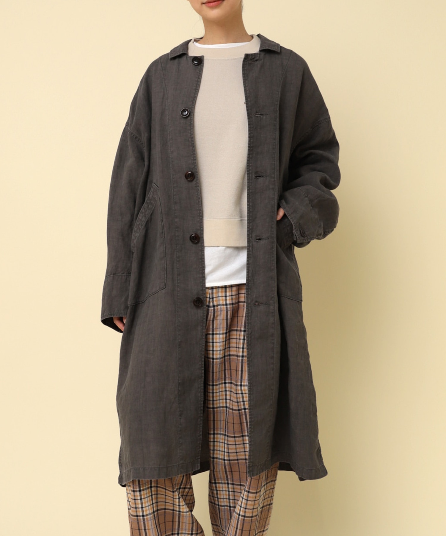 C0784 JAPAN LINENアンティークワークコート