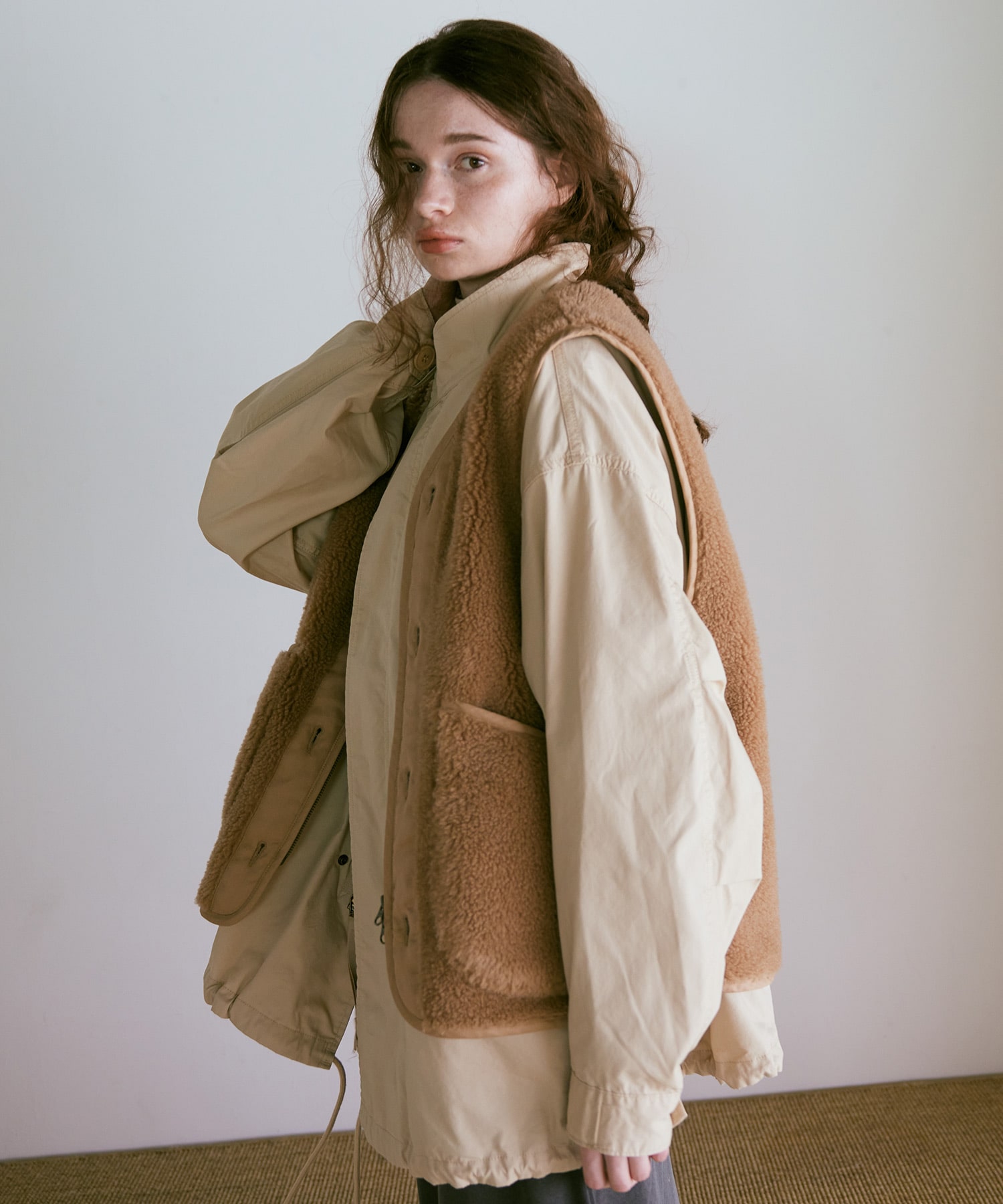 C0787 M-65ファーライナーミドル丈モッズコート