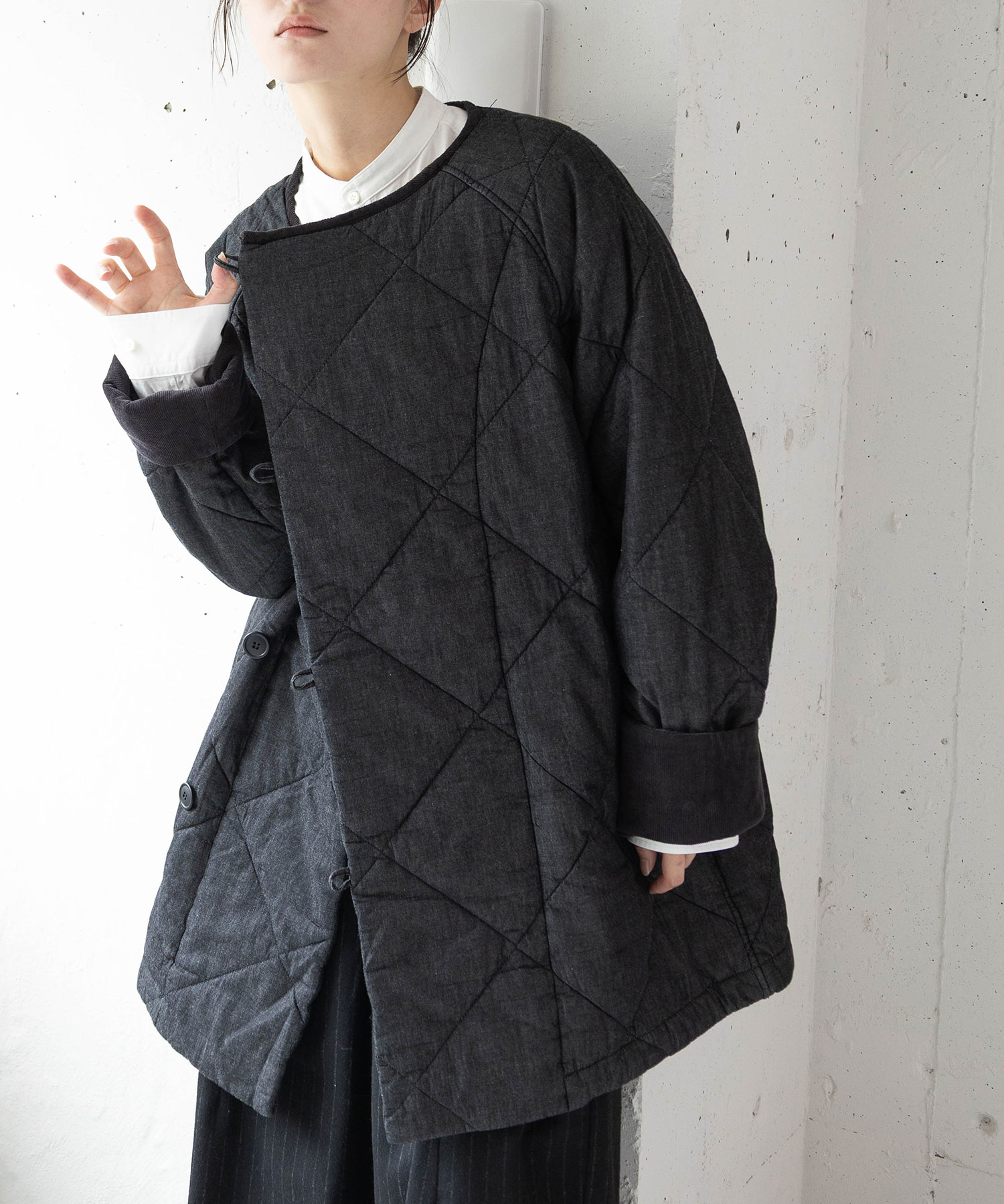 【11月中旬納期】C0791 デニム屋さんのキルティングコート