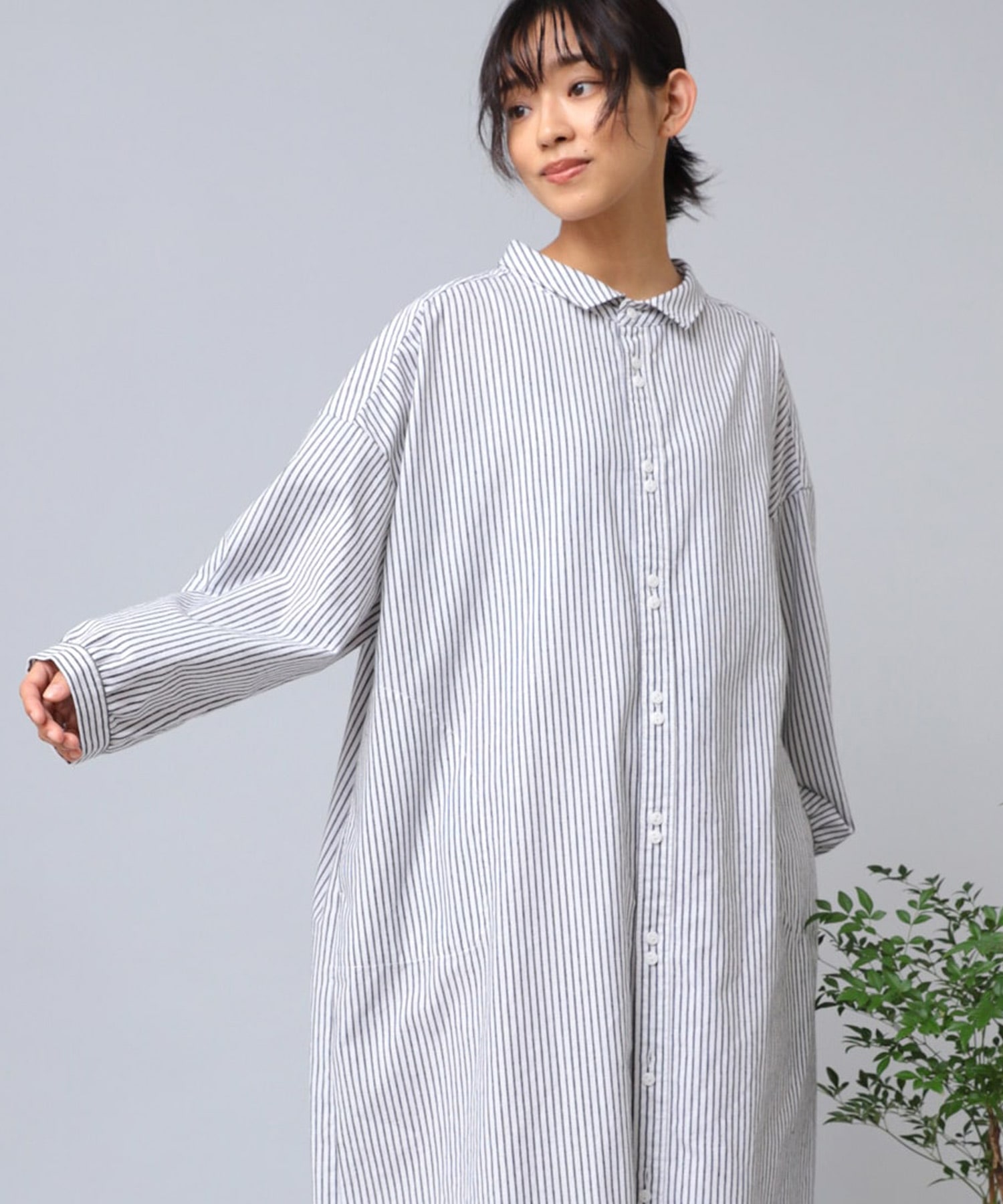 D1640 アトリエシャツワンピース