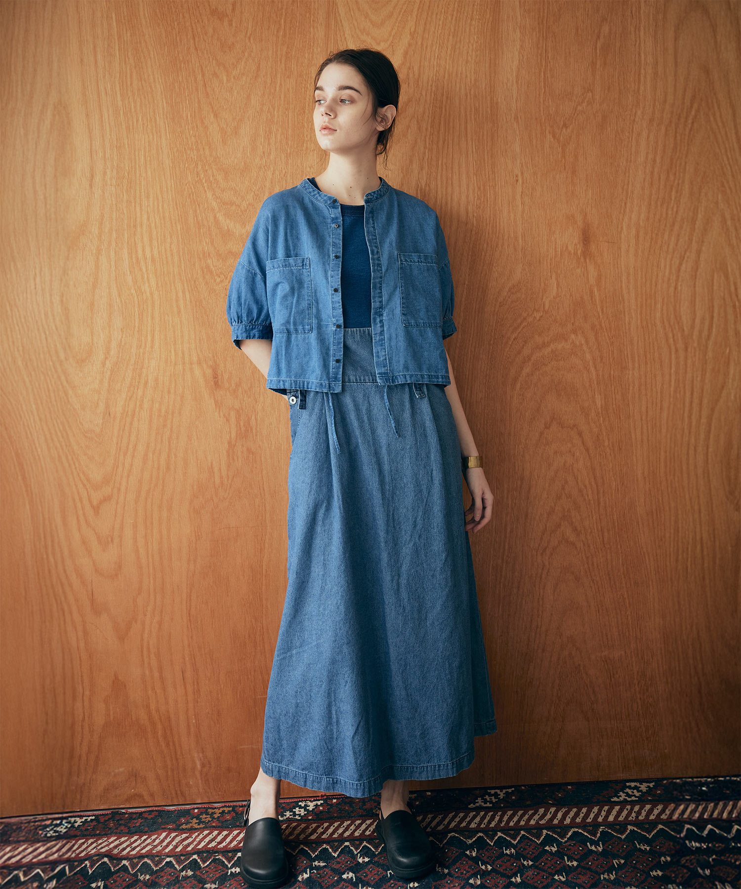 D1672 Vintage Finishサロペットスカート