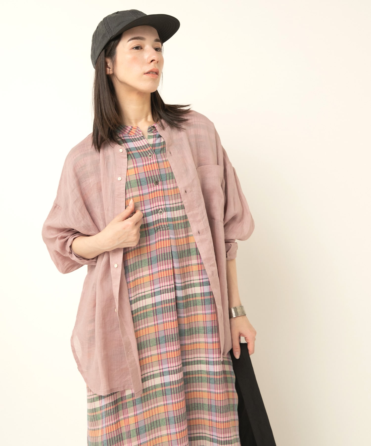 D1679 マドラスチェックワンピ