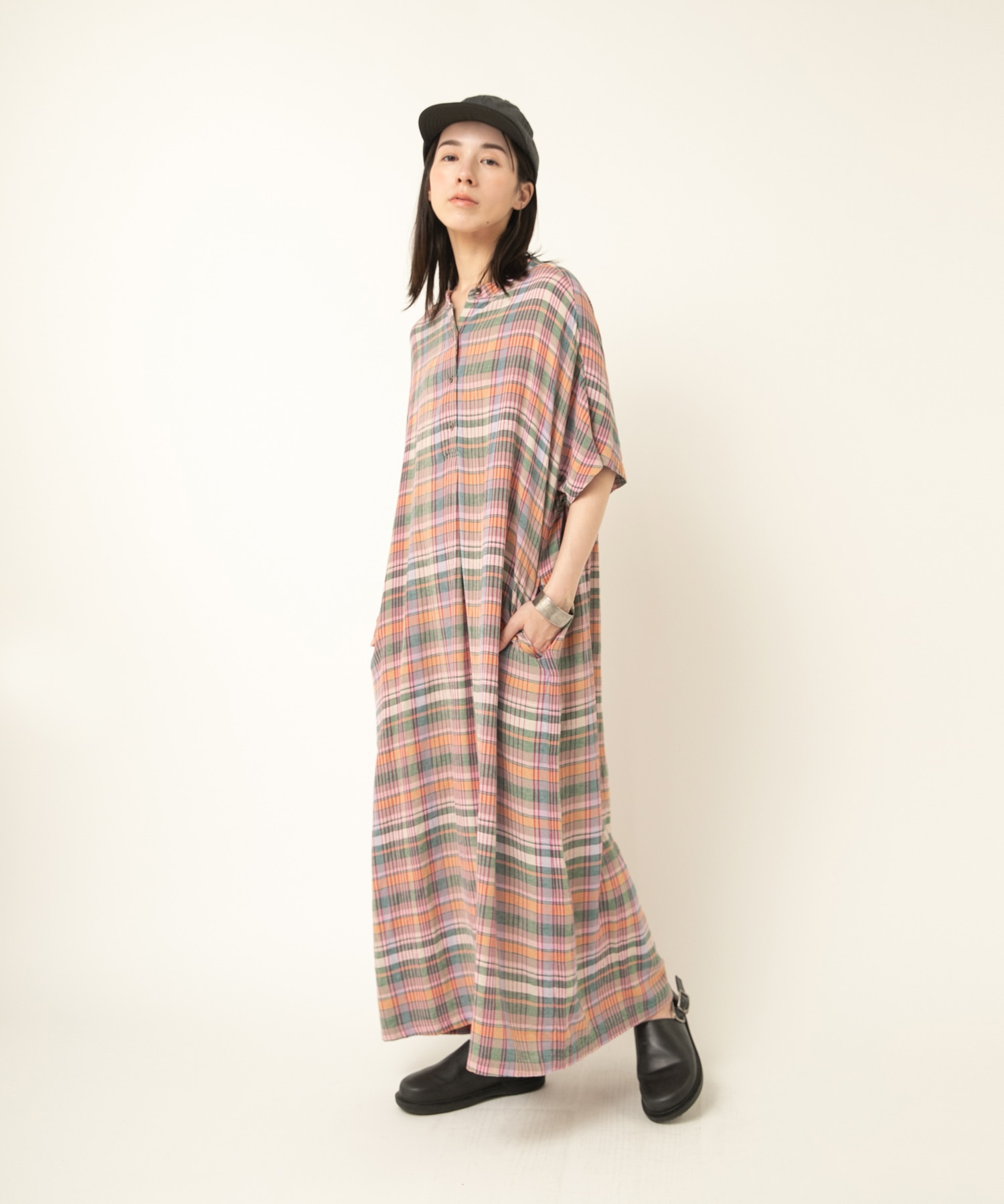 D1679 マドラスチェックワンピ