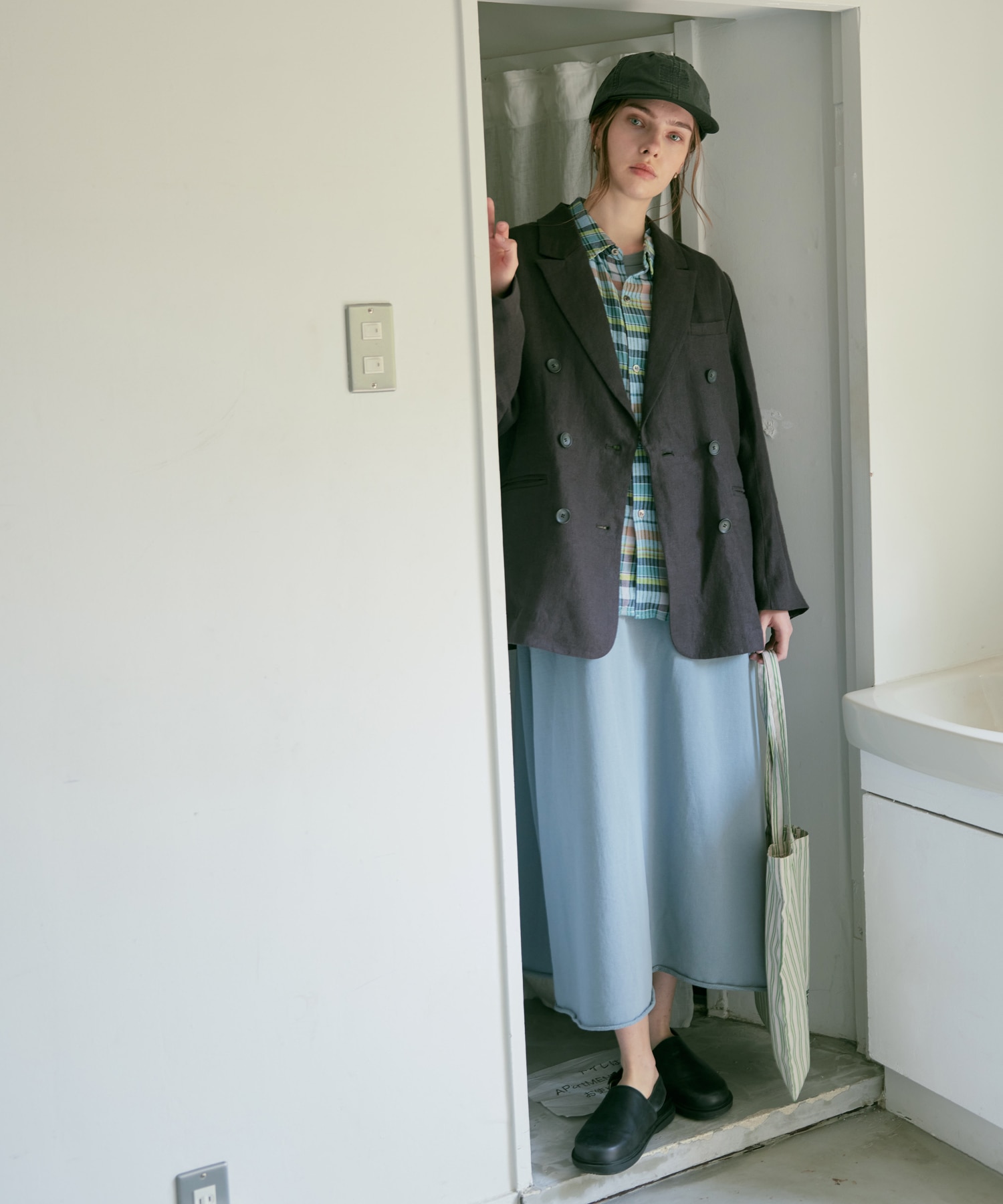 D1681 ヴィンテージミニ裏毛タックデザインワンピース