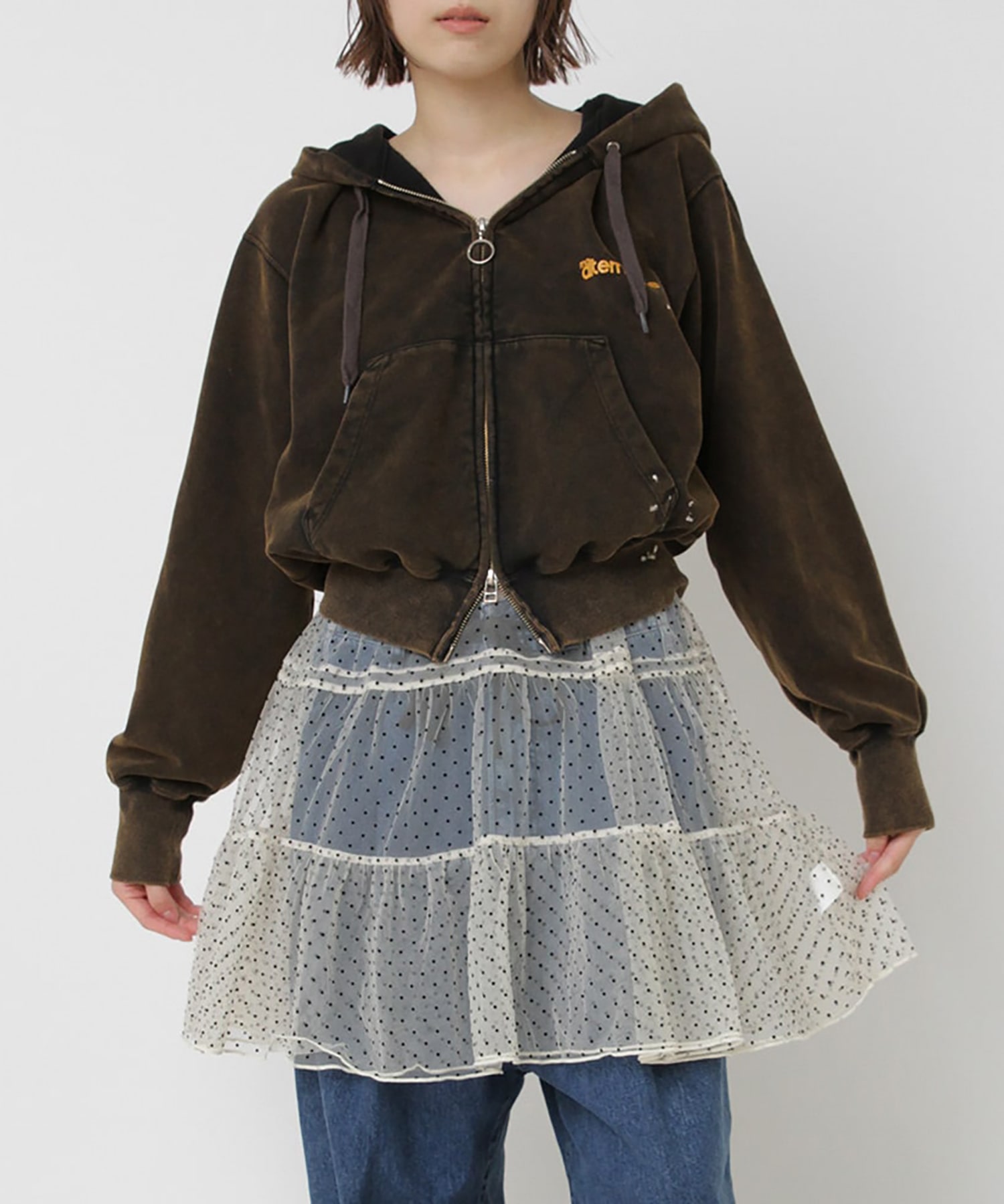 D1683 チュールキャミワンピ