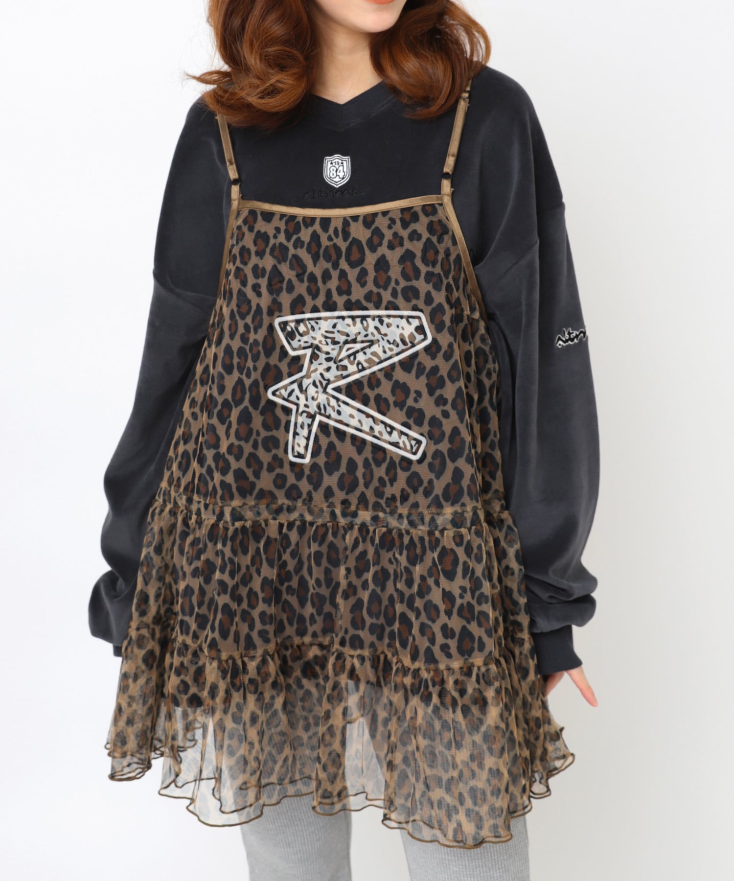 D1683 チュールキャミワンピ